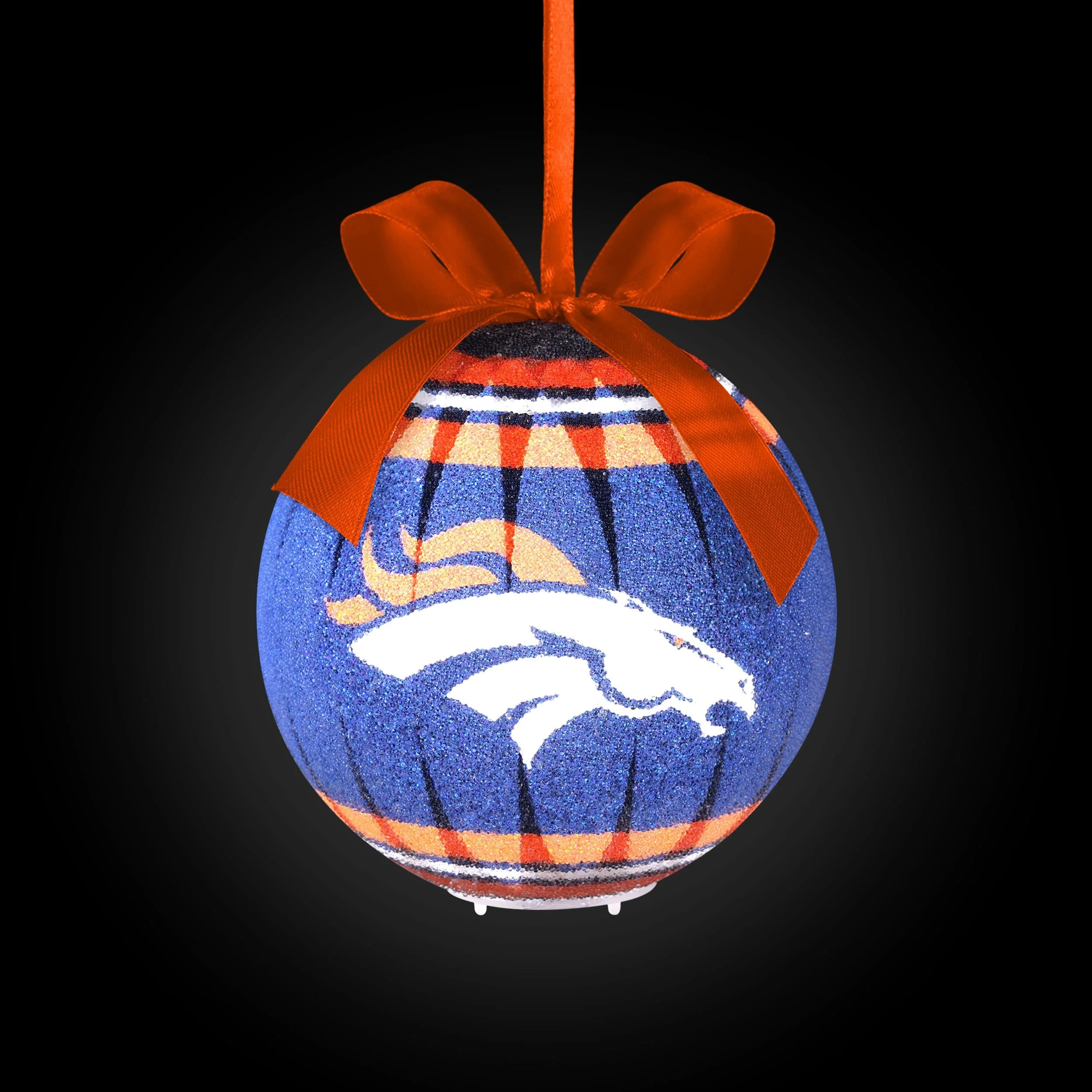 Denver Broncos NFL LED Shatterproof Ball Ornament - Image 2