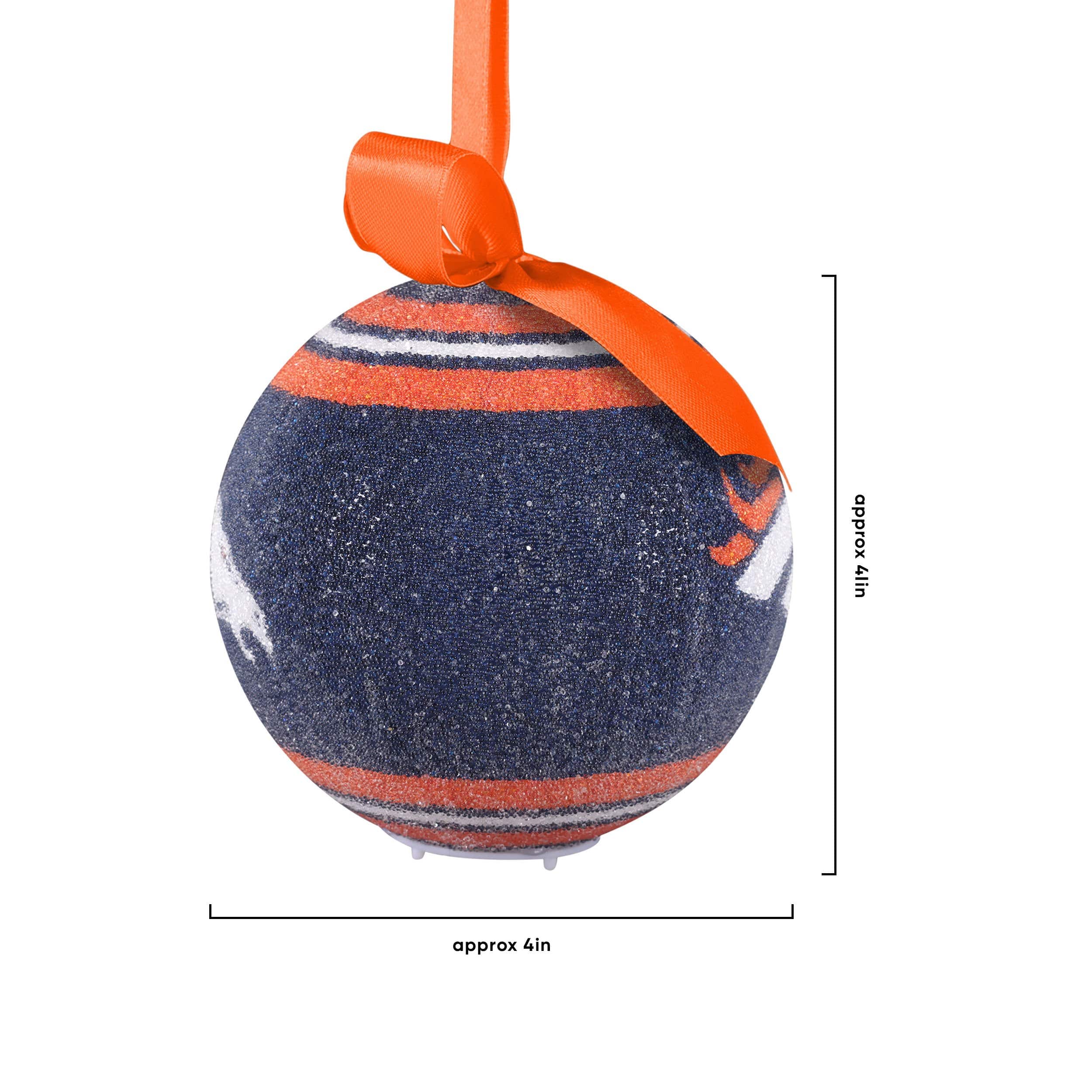 Denver Broncos NFL LED Shatterproof Ball Ornament - Image 4