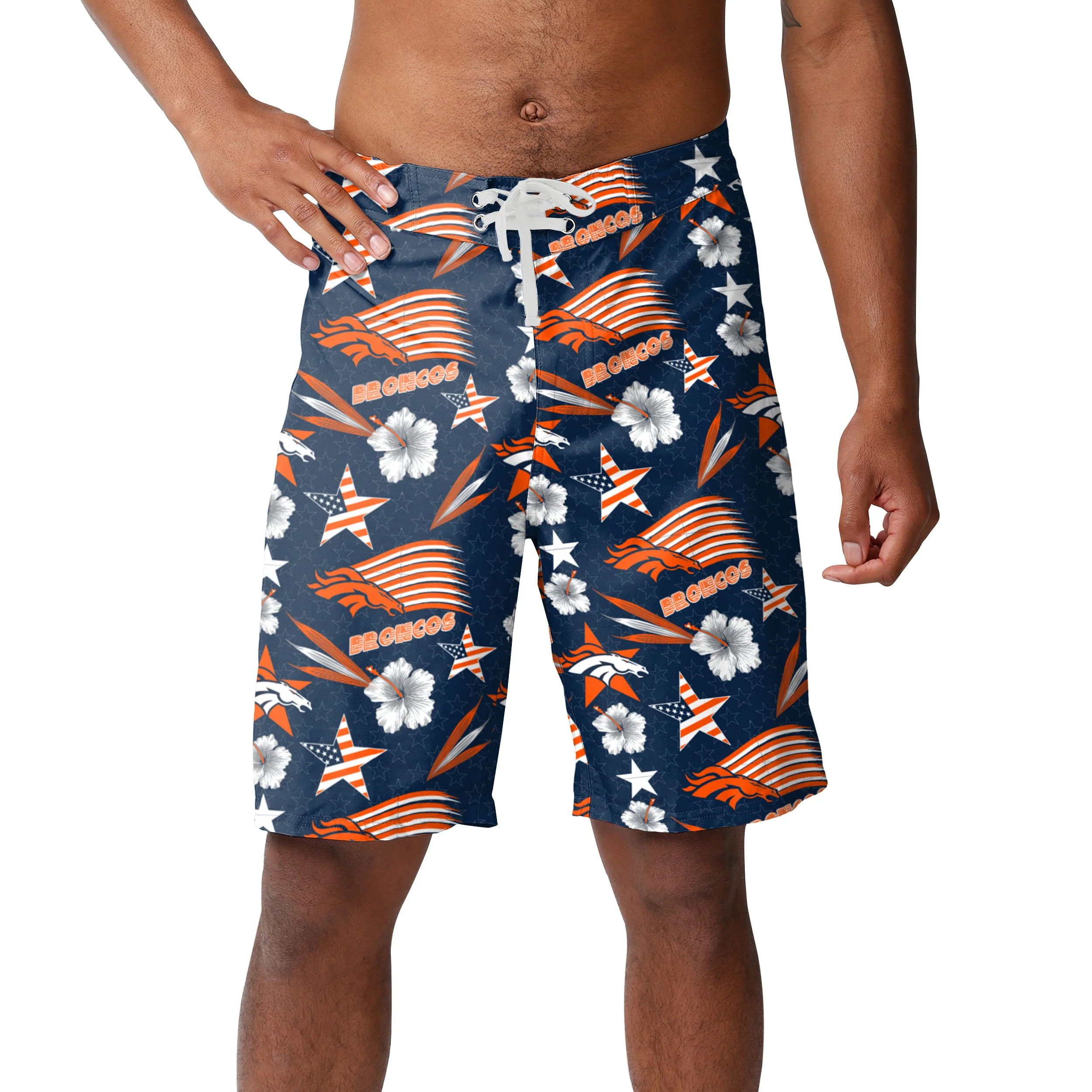 Denver Broncos NFL Mens Americana Boardshorts - Image 2