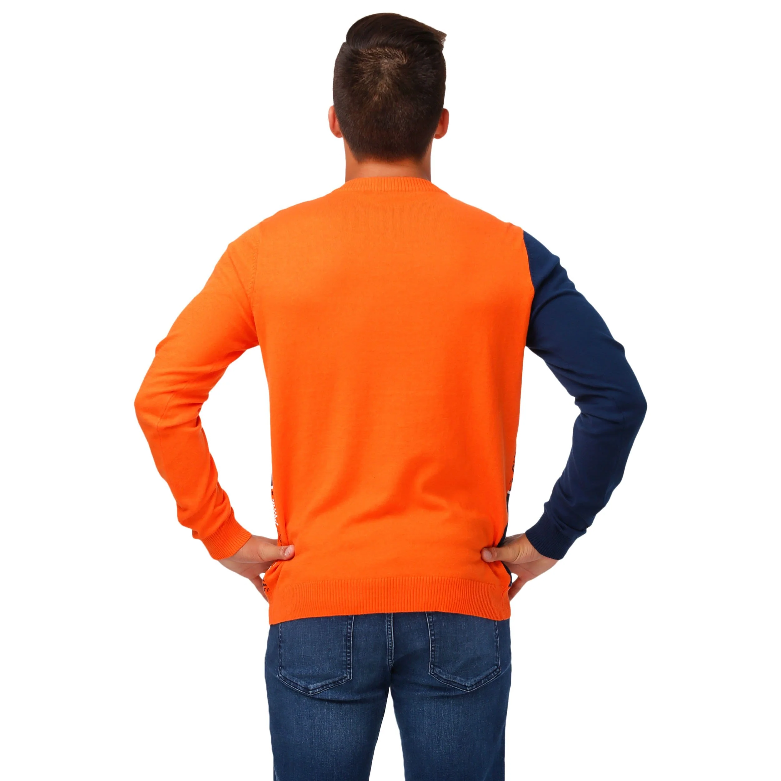 Denver Broncos NFL Mens Busy Block Snowfall Sweater - Image 3