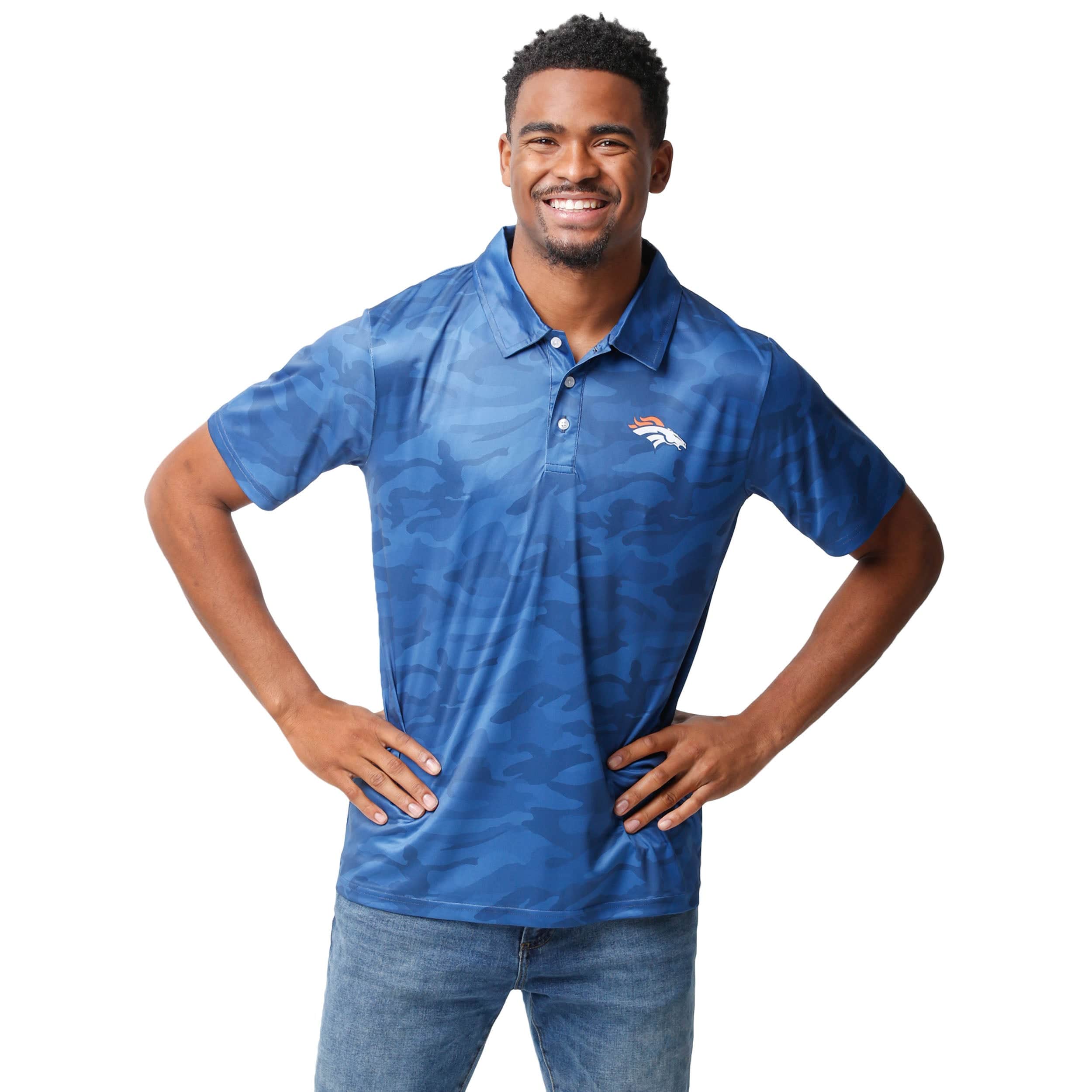 Denver Broncos NFL Mens Color Camo Polyester Polo - Image 2