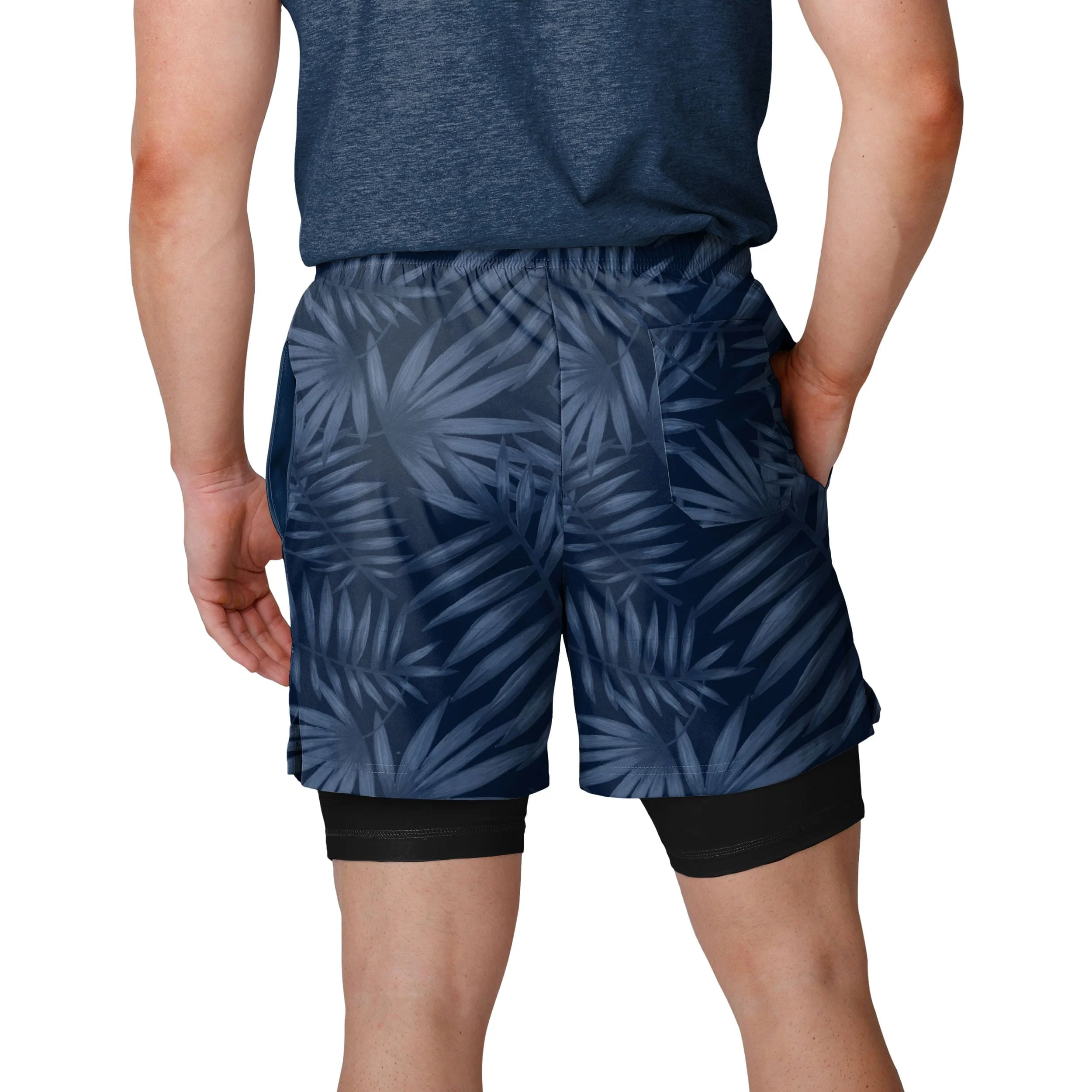 Denver Broncos NFL Mens Floral Black Liner Shorts - Image 3