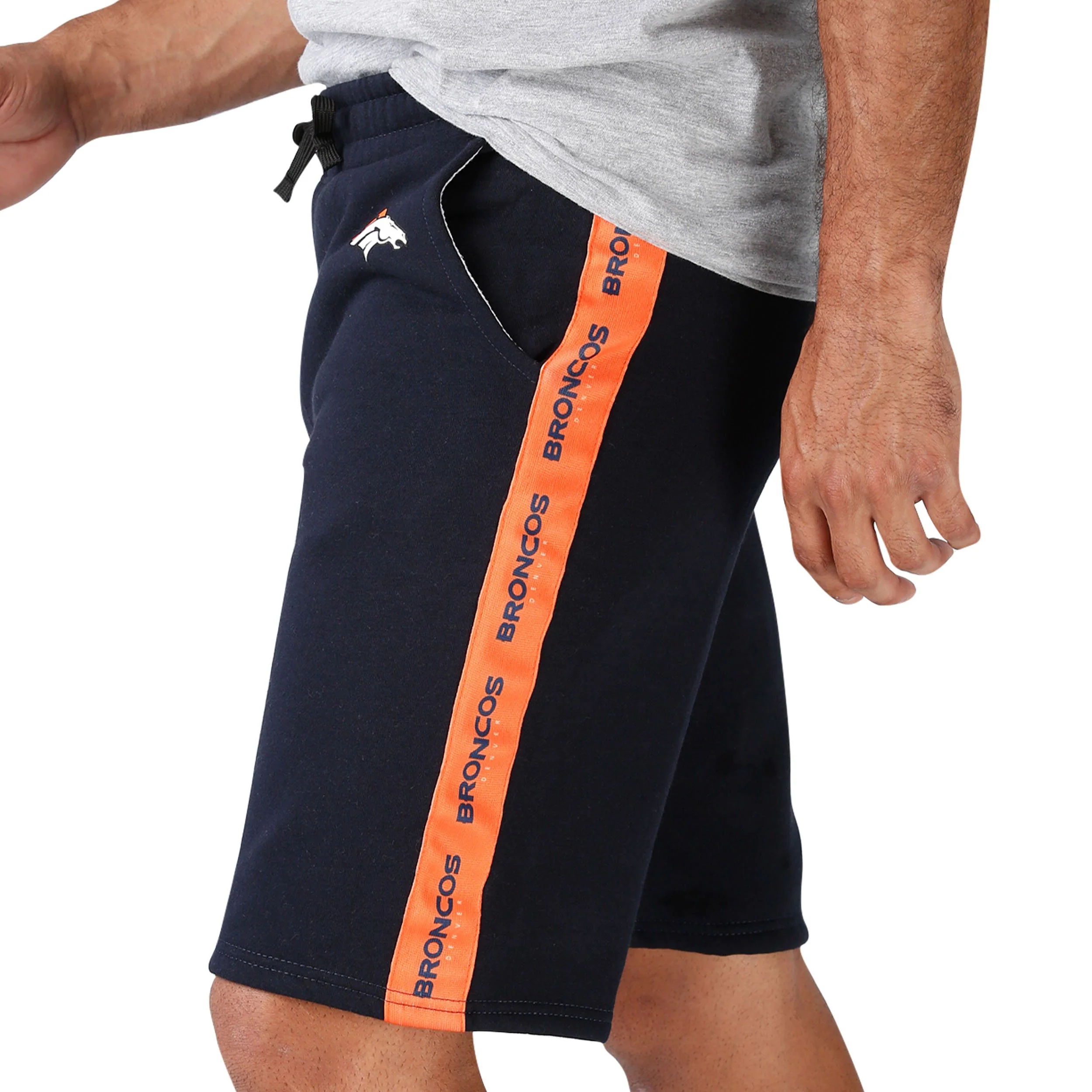 Denver Broncos NFL Mens Lazy Lounge Fleece Shorts - Image 3