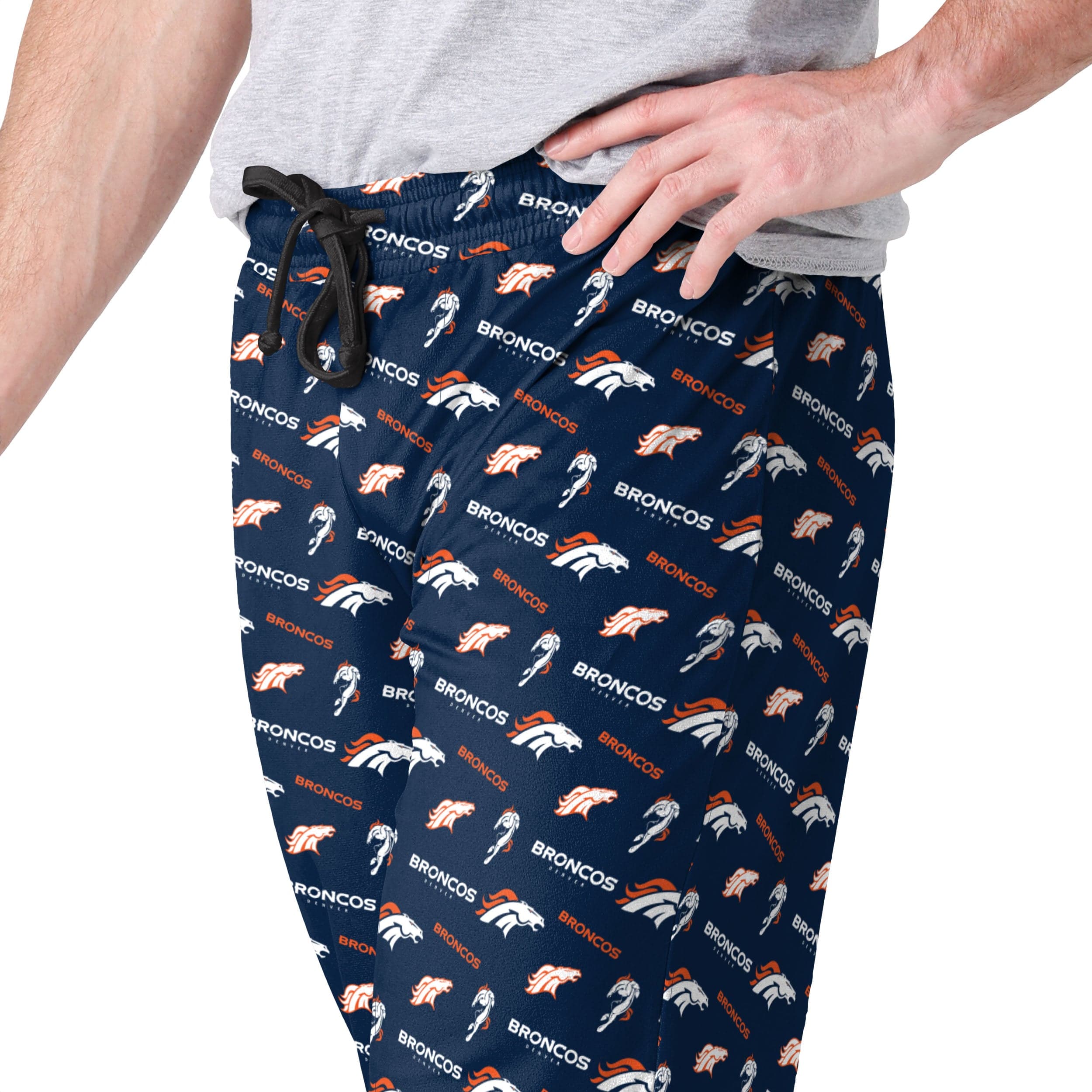 Denver Broncos NFL Mens Repeat Print Lounge Pants - Image 3