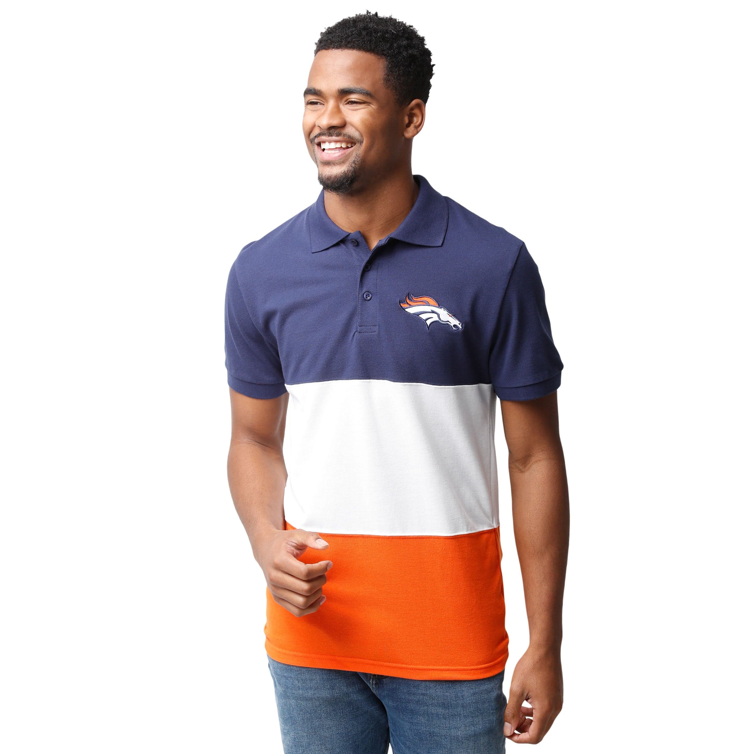 Denver Broncos NFL Mens Rugby Scrum Polo - Image 2