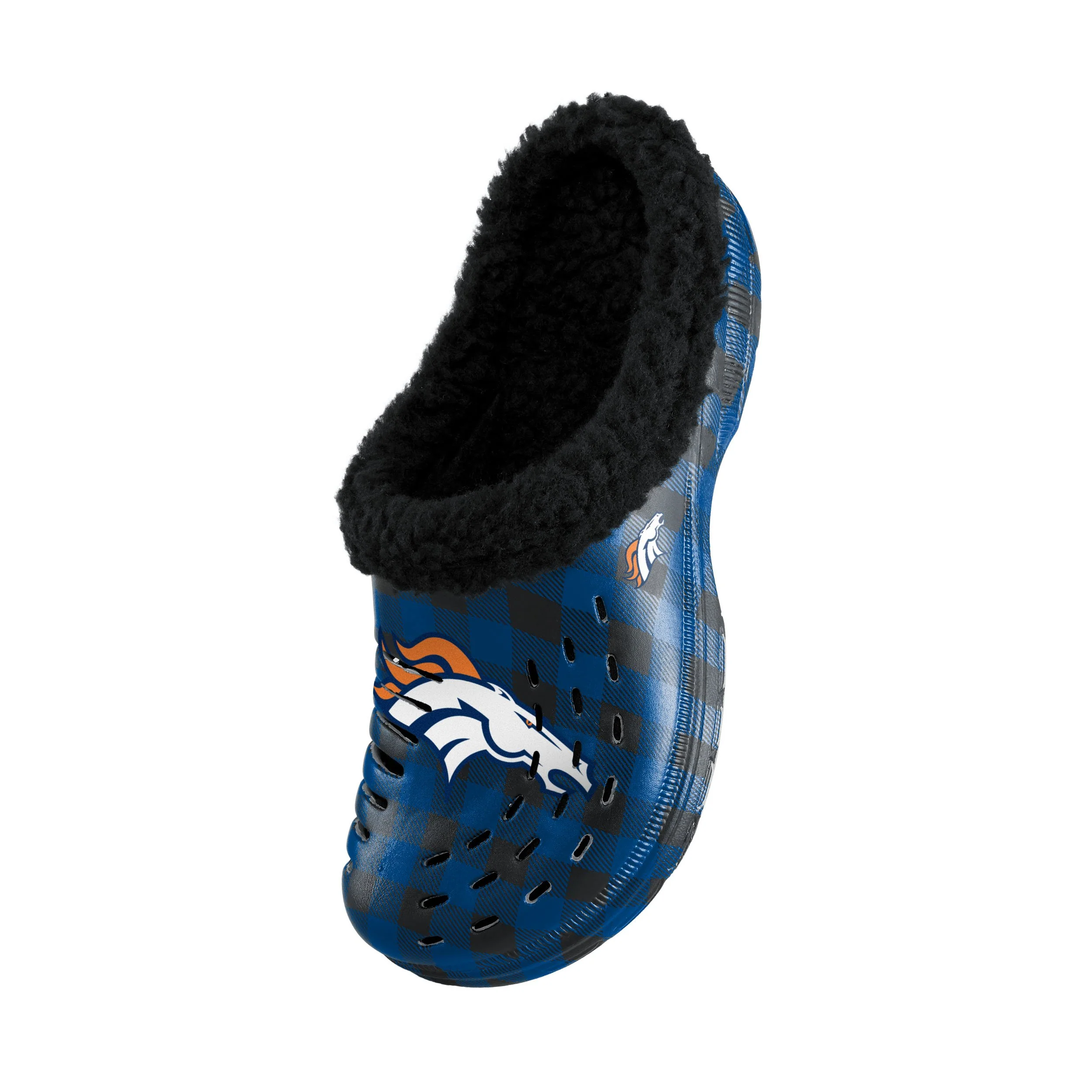 Denver Broncos NFL Mens Sherpa Lined Buffalo Check Clog - Image 3