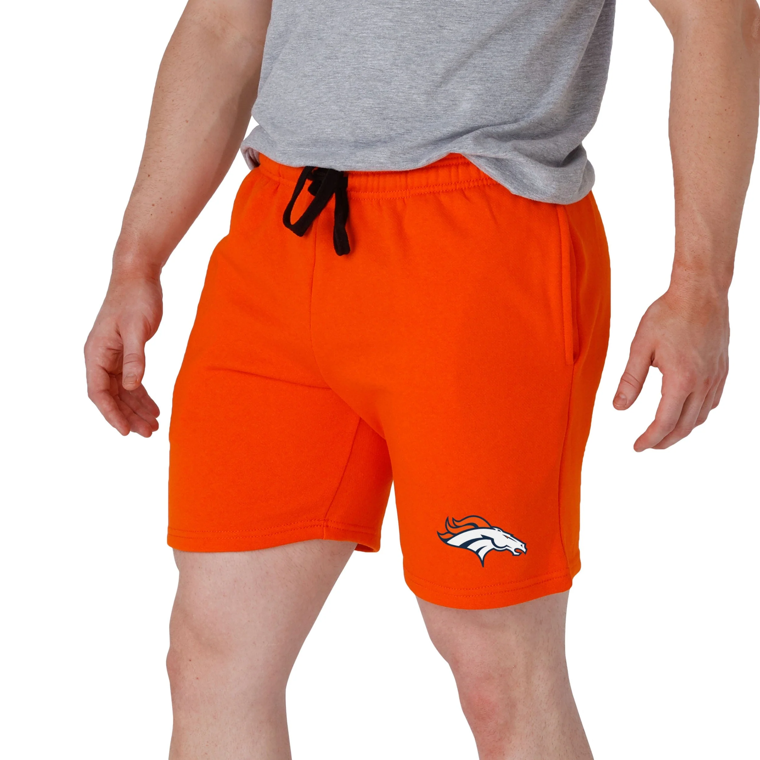 Denver Broncos NFL Mens Solid Fleece Shorts