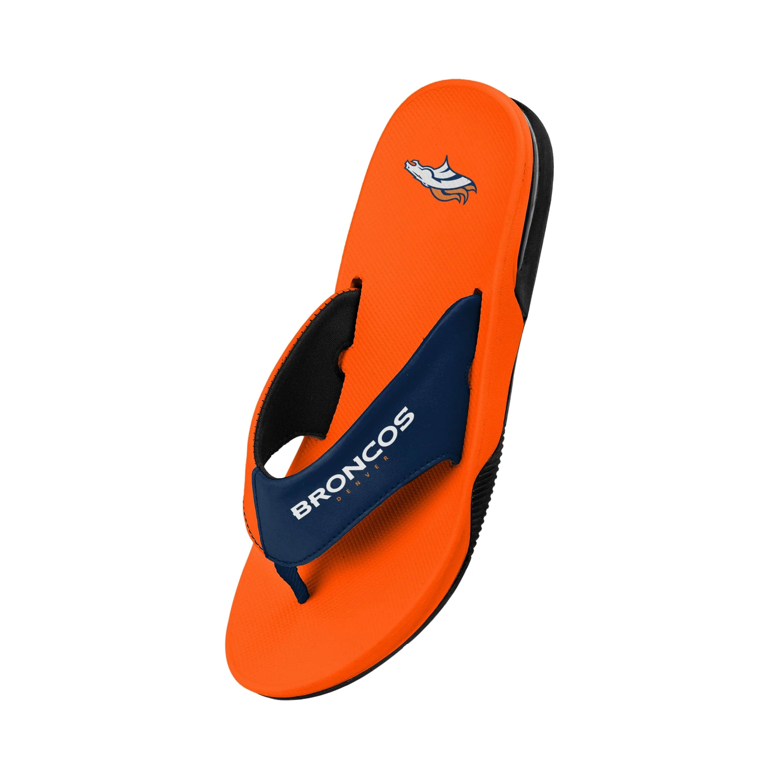 Denver Broncos NFL Mens Team Color Contour Flip Flops - Image 3