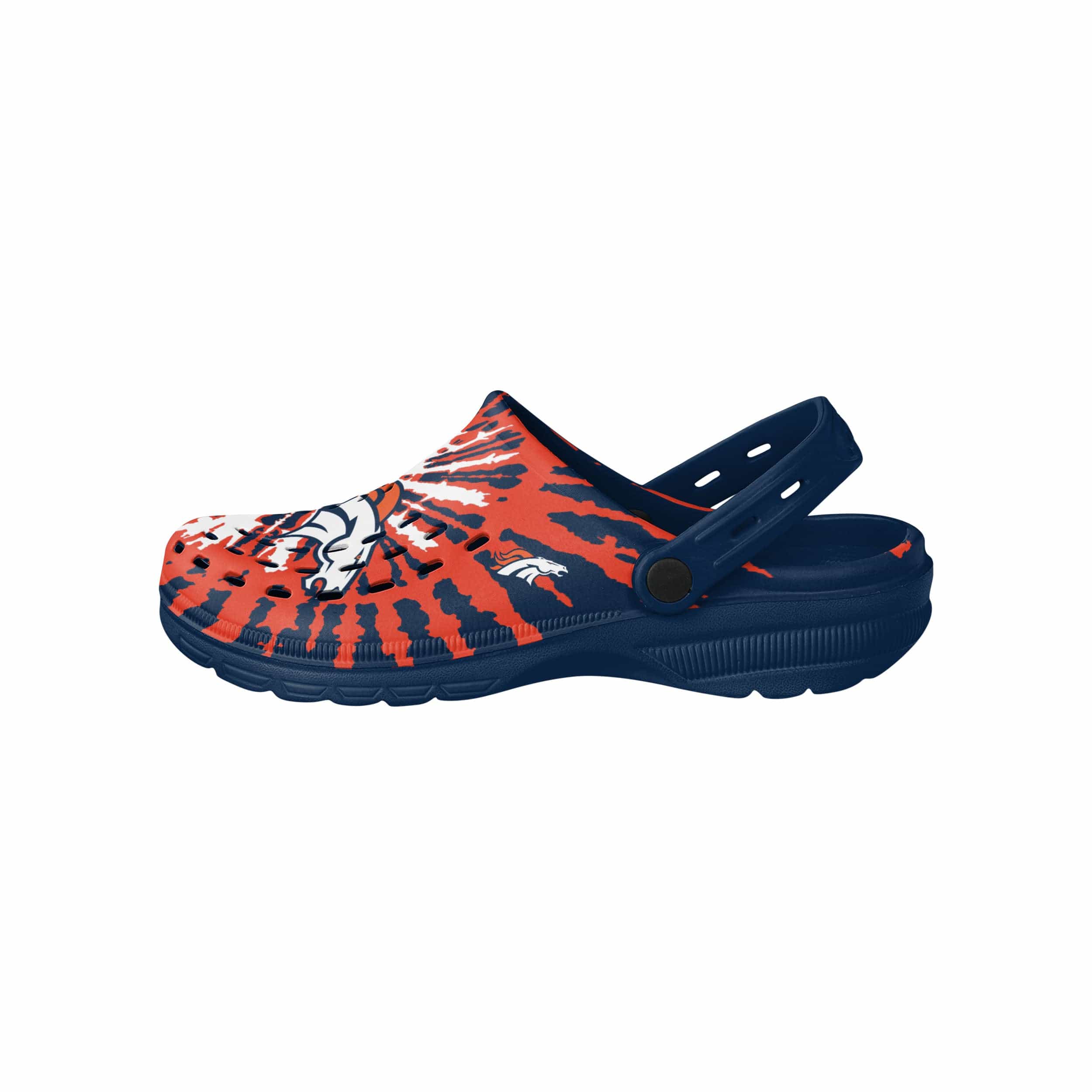 Denver Broncos NFL Mens Tie-Dye Clog With Strap - Image 2