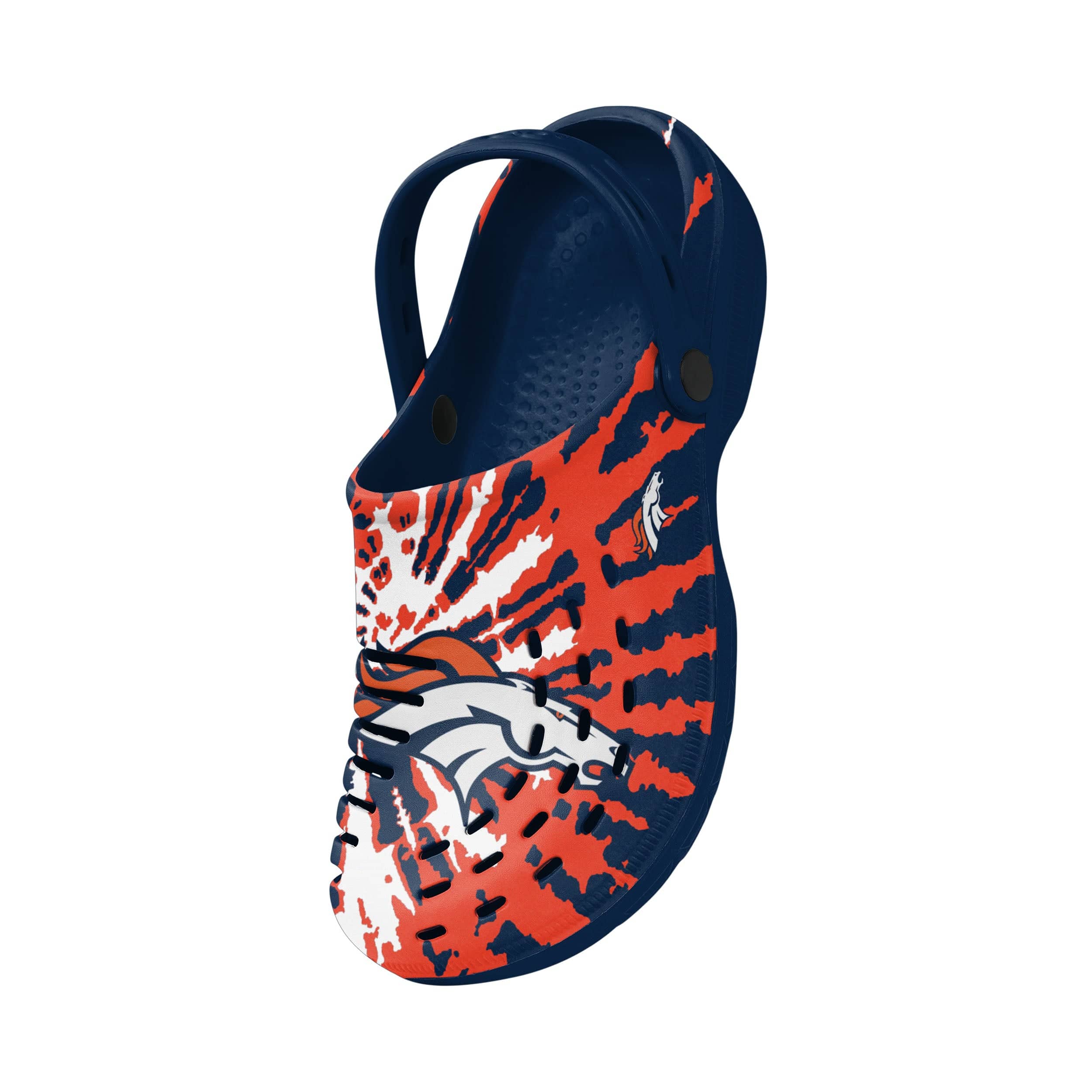Denver Broncos NFL Mens Tie-Dye Clog With Strap - Image 3