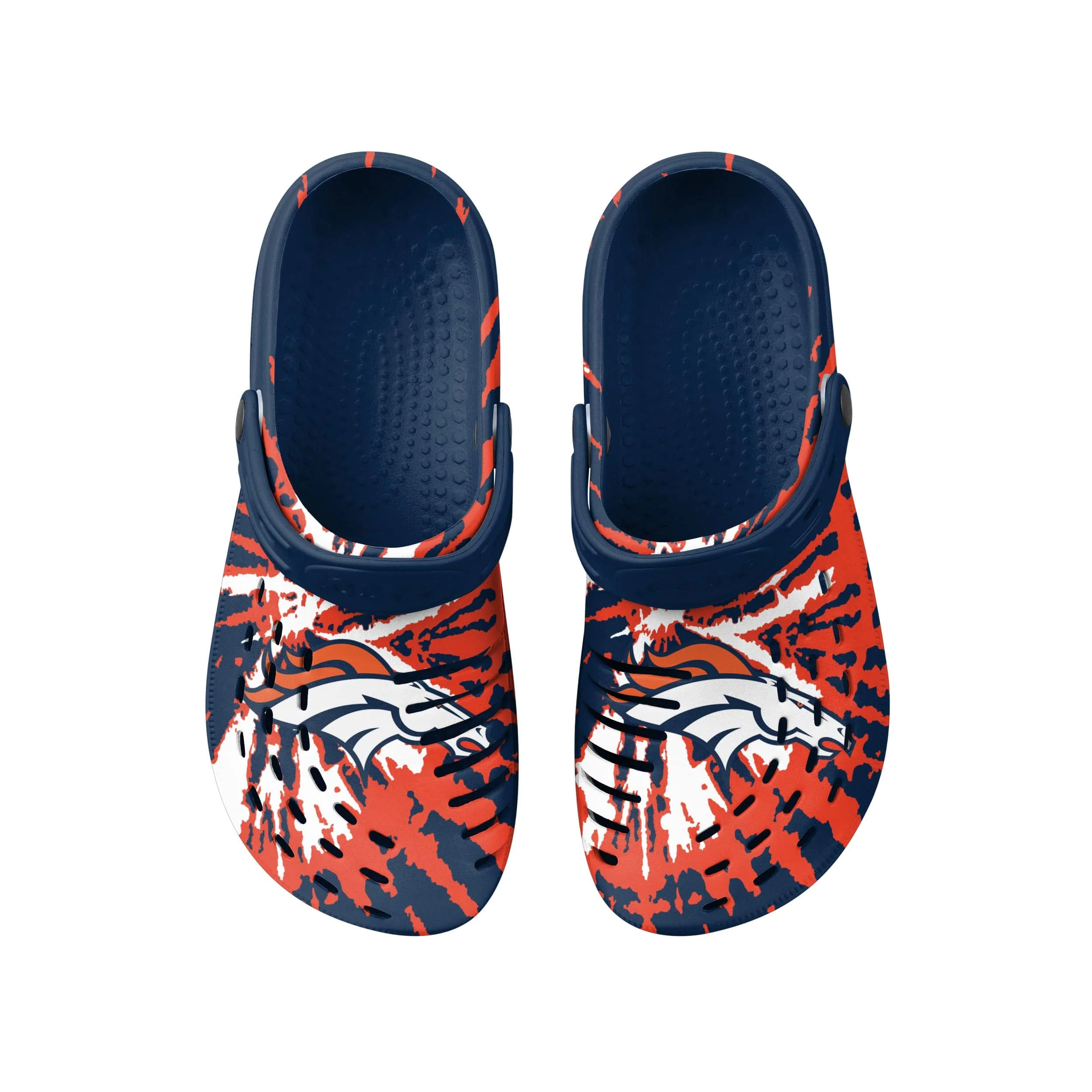 Denver Broncos NFL Mens Tie-Dye Clog With Strap - Image 4