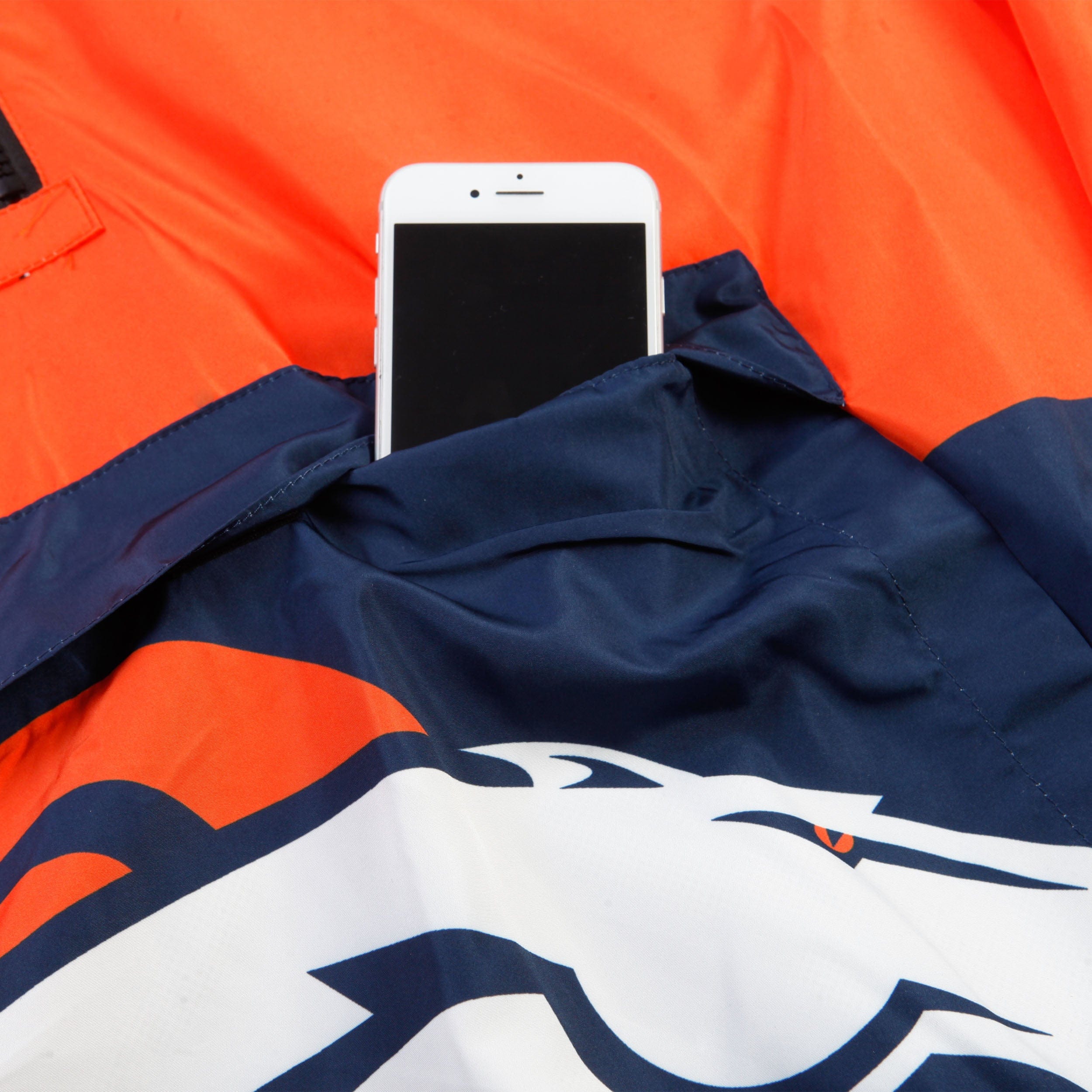 Denver Broncos NFL Mens Warm-Up Windbreaker - Image 3
