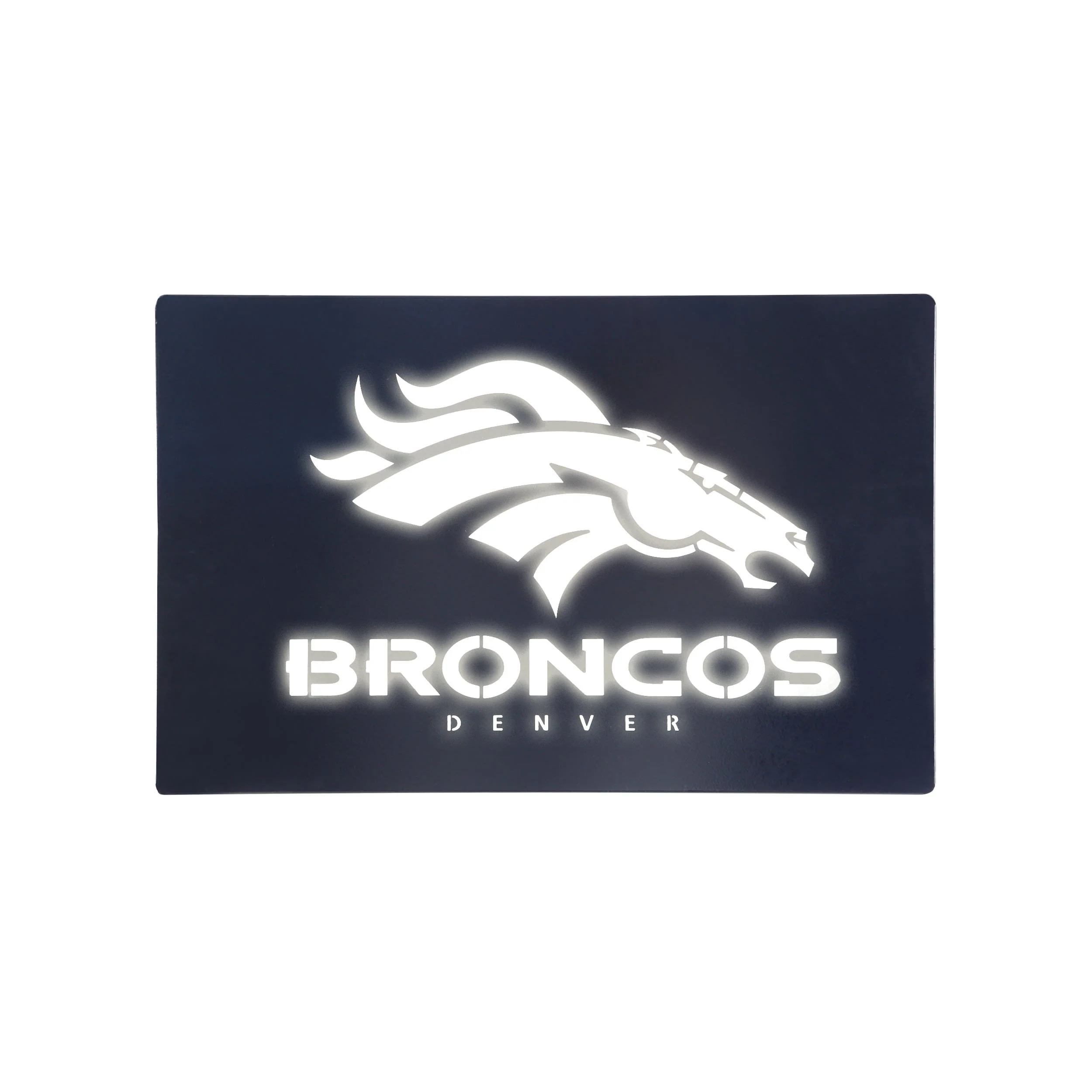 Denver Broncos NFL Metal Light Up Logo Sign