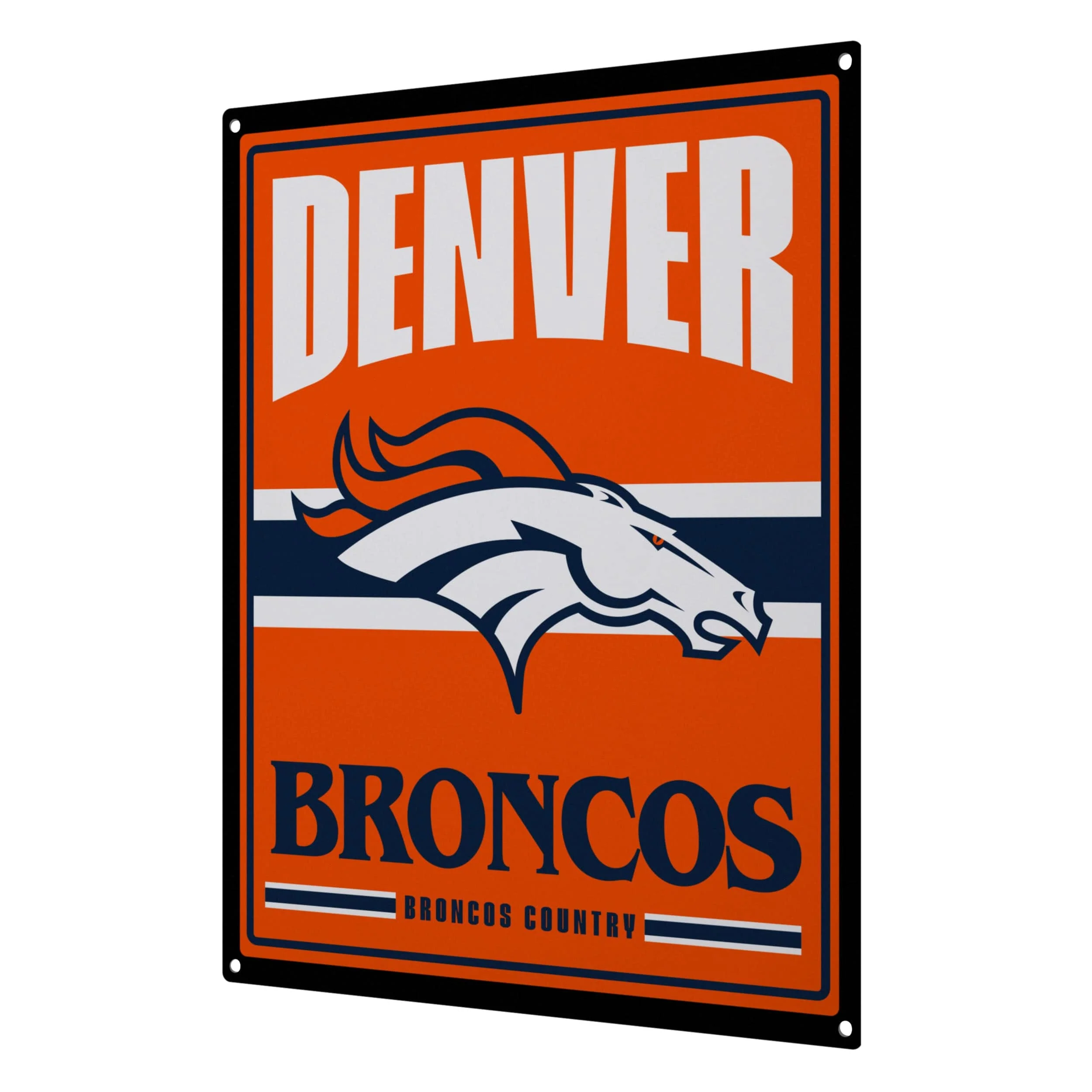 Denver Broncos NFL Metal Tacker Wall Sign - Image 2