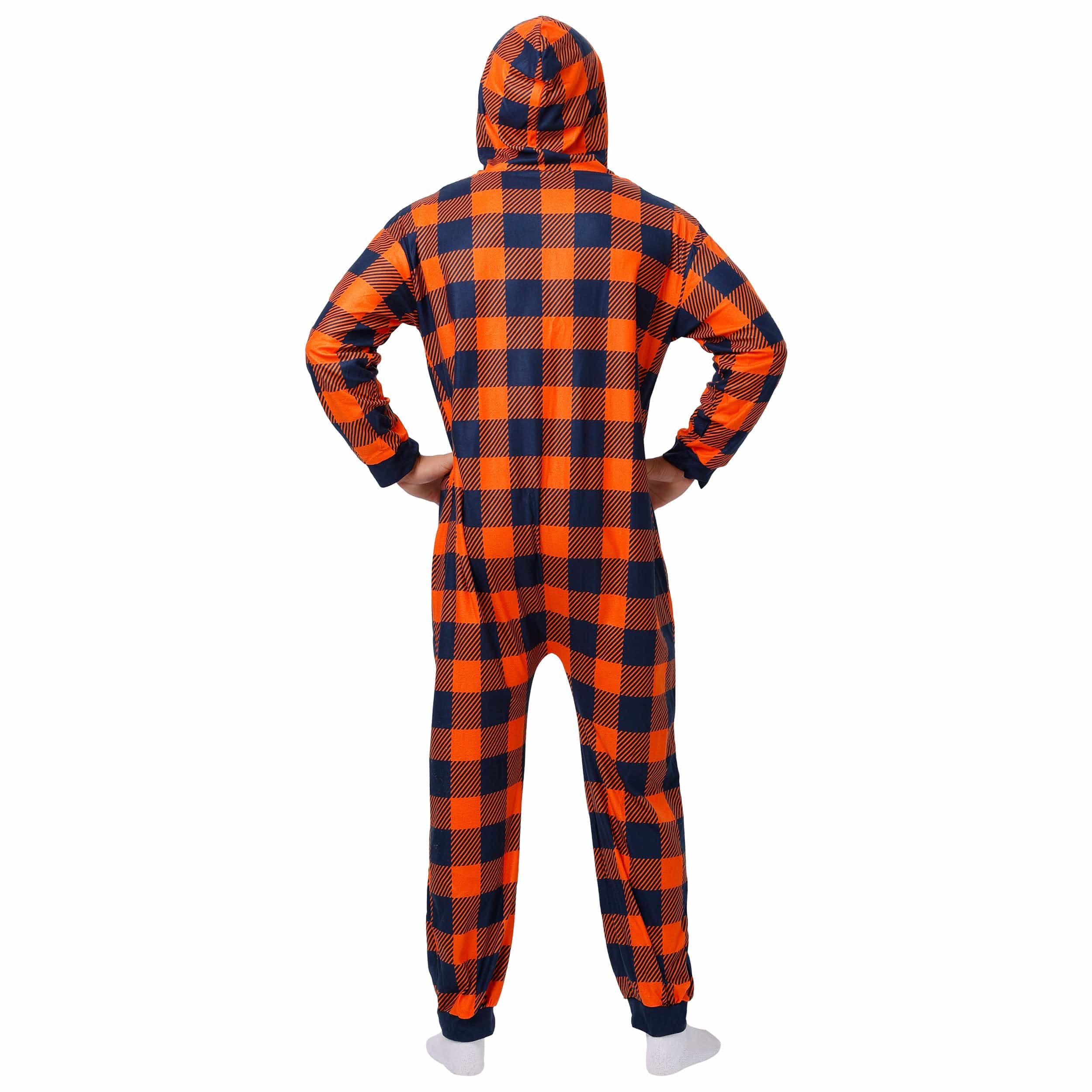 Denver Broncos NFL Plaid One Piece Pajamas - Image 2
