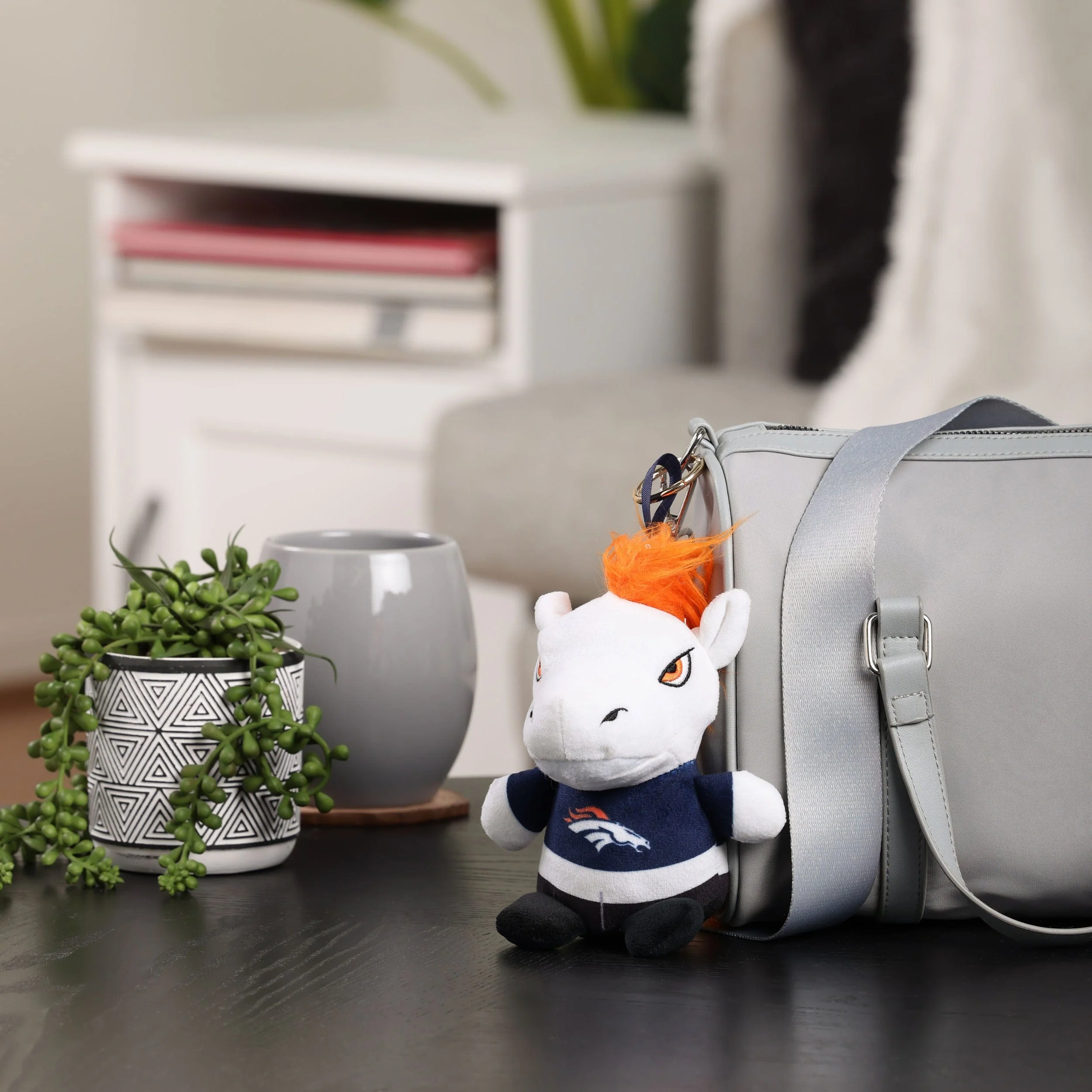 Denver Broncos NFL Plush Teamie Beanie Mascot Bag Charm Keychain - Image 2
