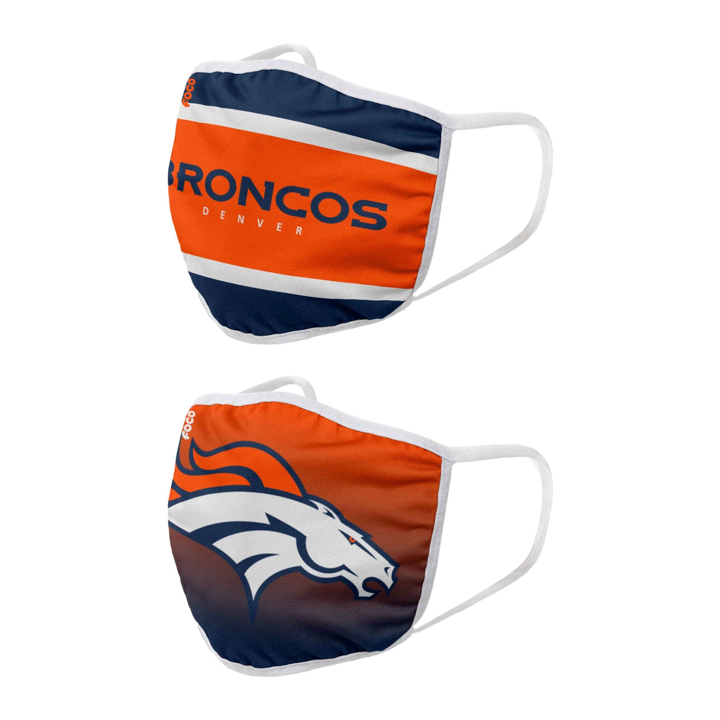 Denver Broncos NFL Printed 2 Pack Face Cover - Image 2