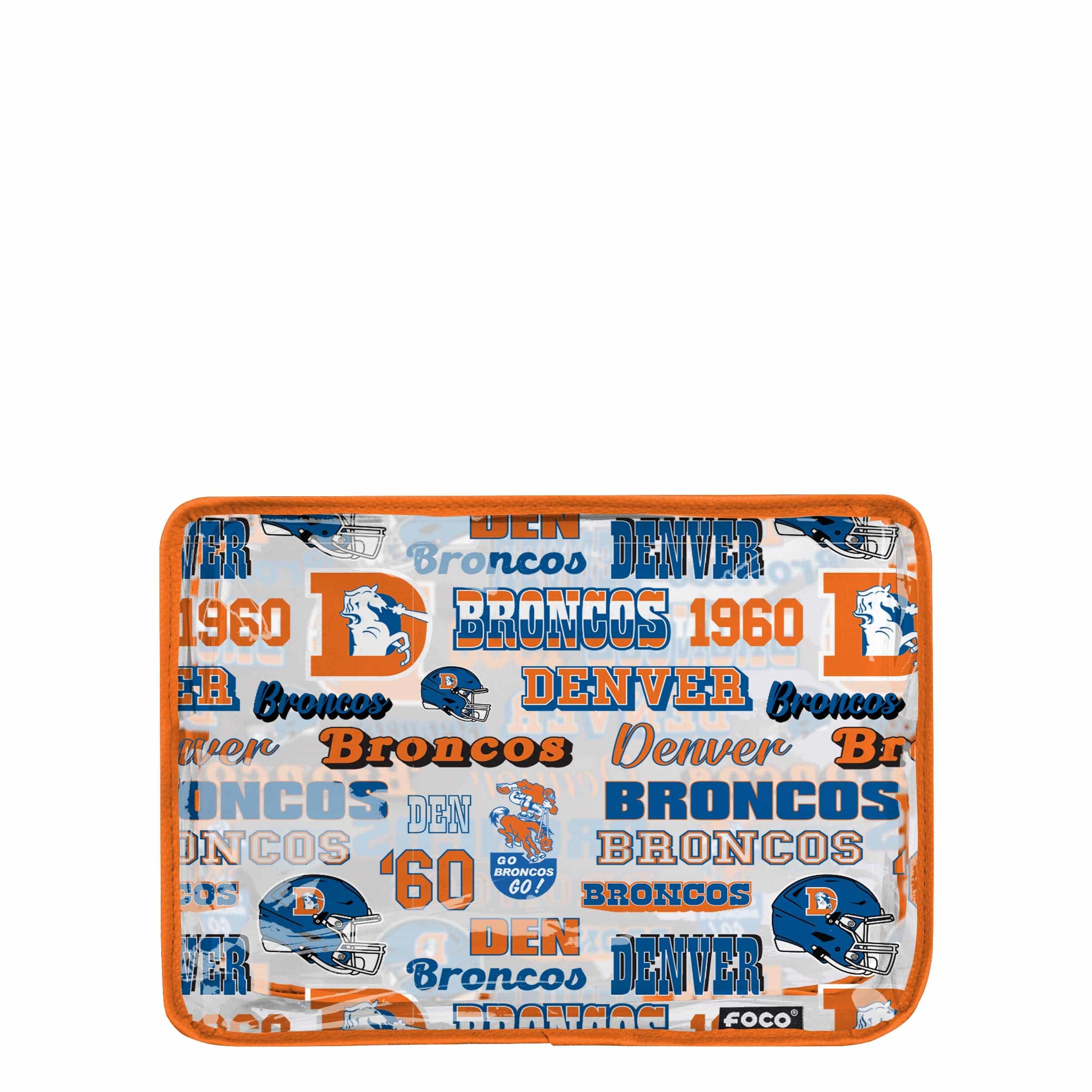 Denver Broncos NFL Repeat Retro Print Clear Cosmetic Bag - Image 3