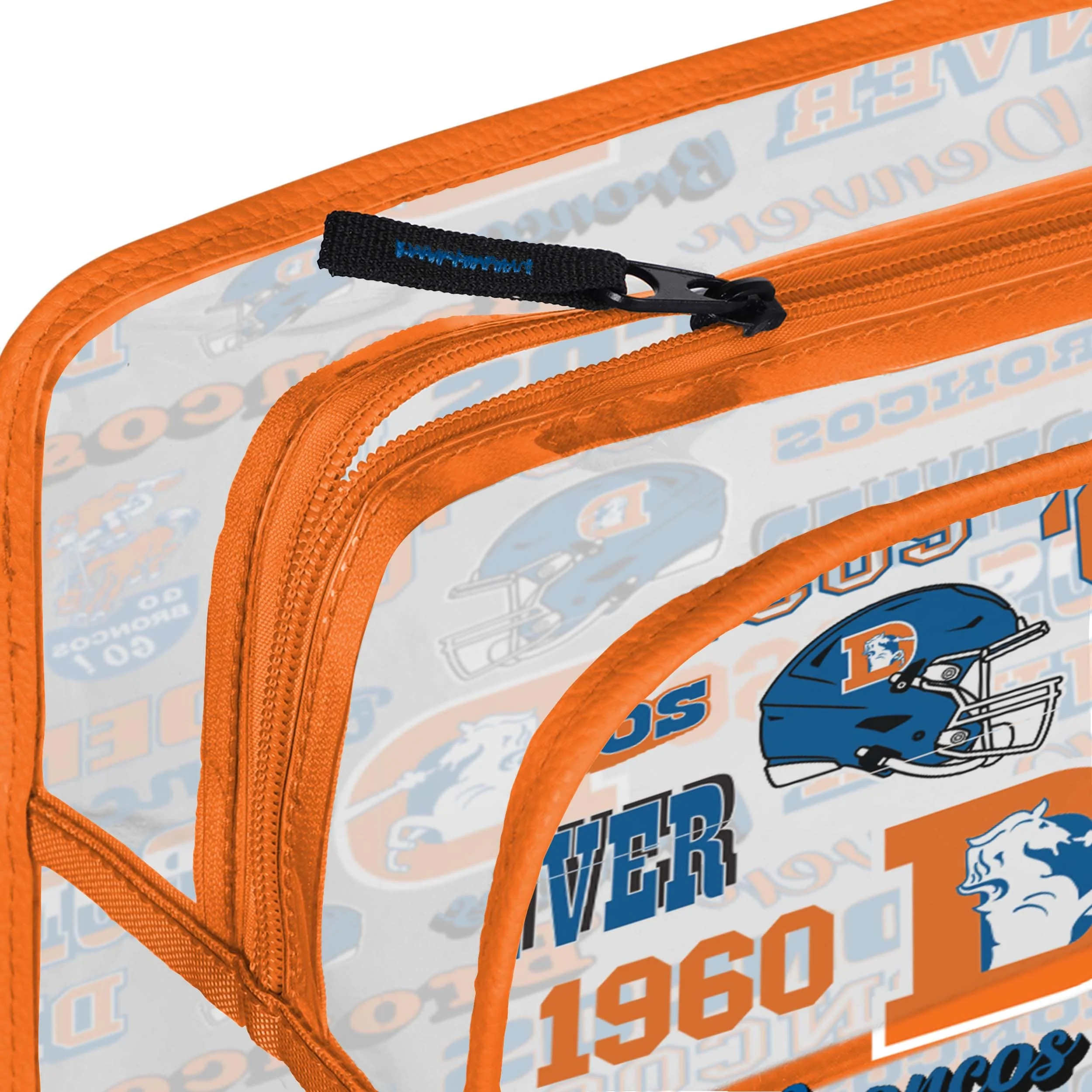 Denver Broncos NFL Repeat Retro Print Clear Cosmetic Bag - Image 4