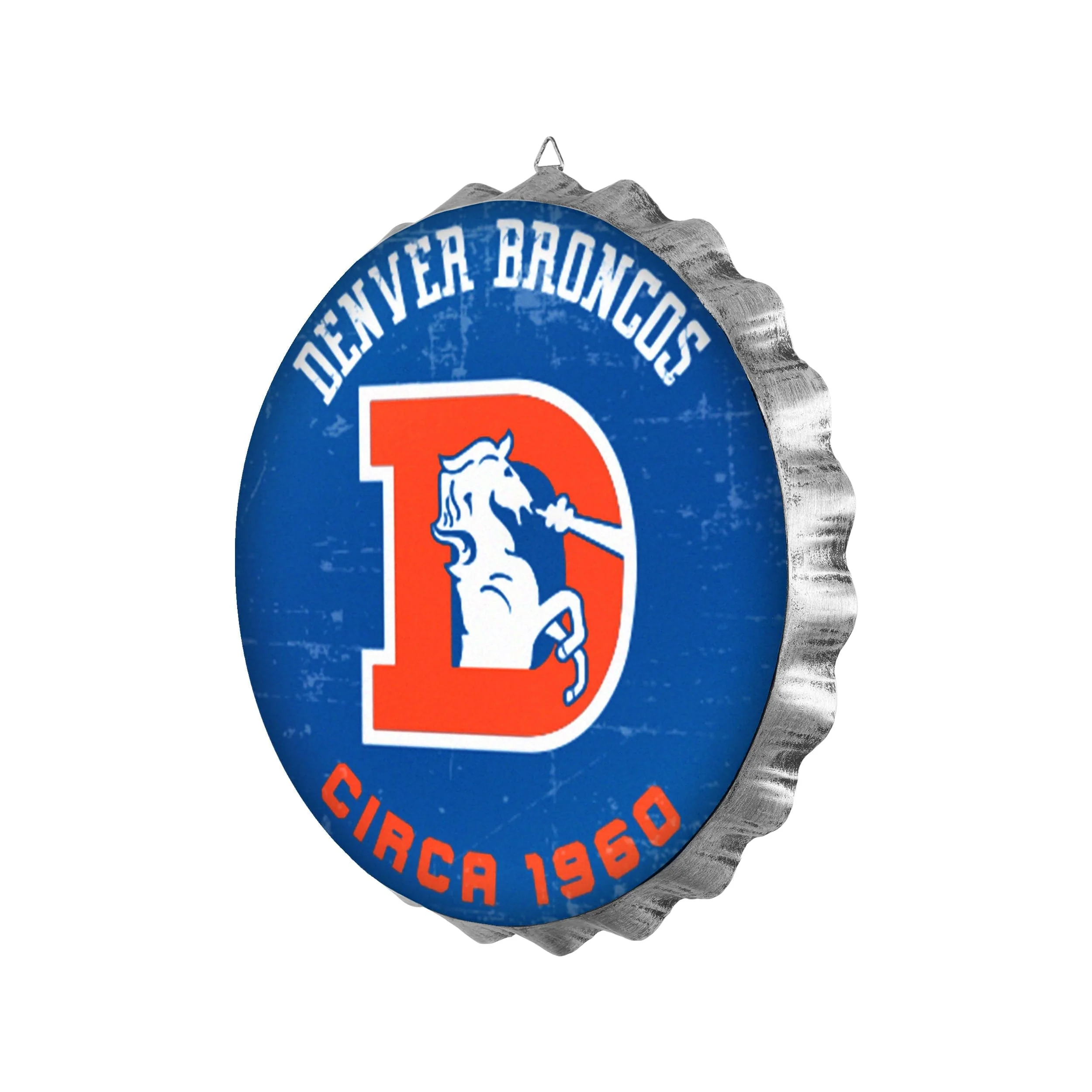 Denver Broncos NFL Retro Bottle Cap Wall Sign - Image 2