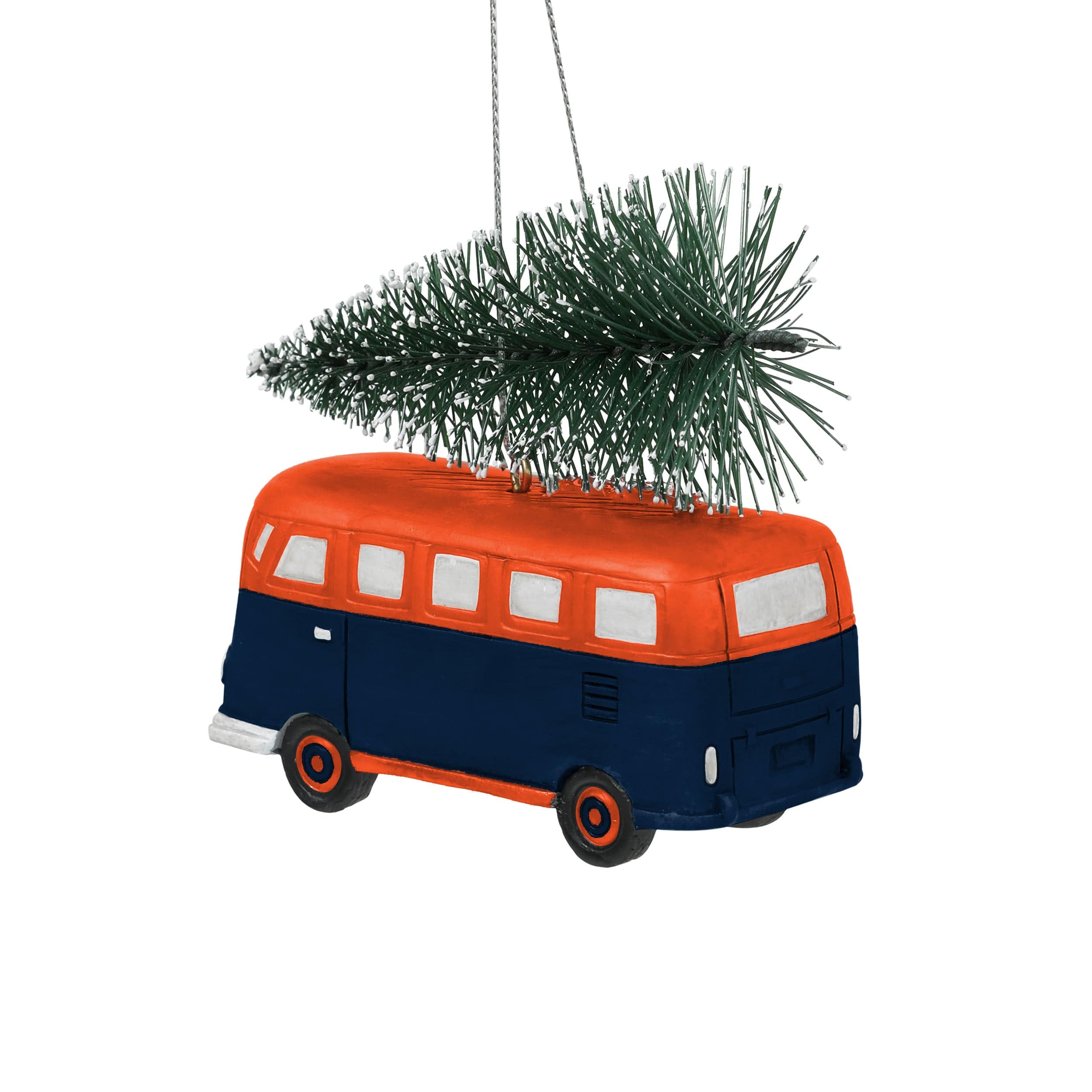 Denver Broncos NFL Retro Bus With Tree Ornament - Image 3