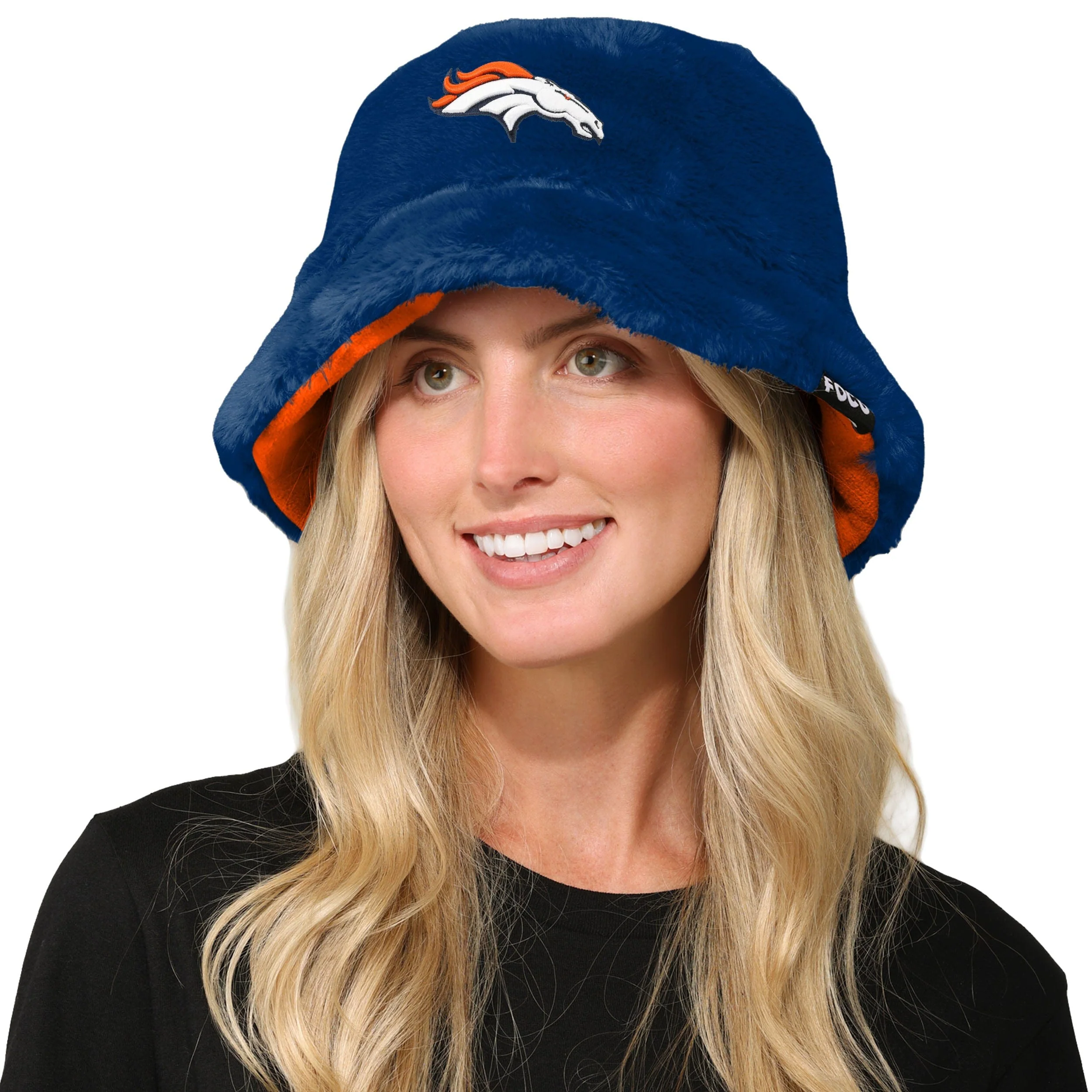 Denver Broncos NFL Reversible Faux Fur Bucket Hat - Image 2