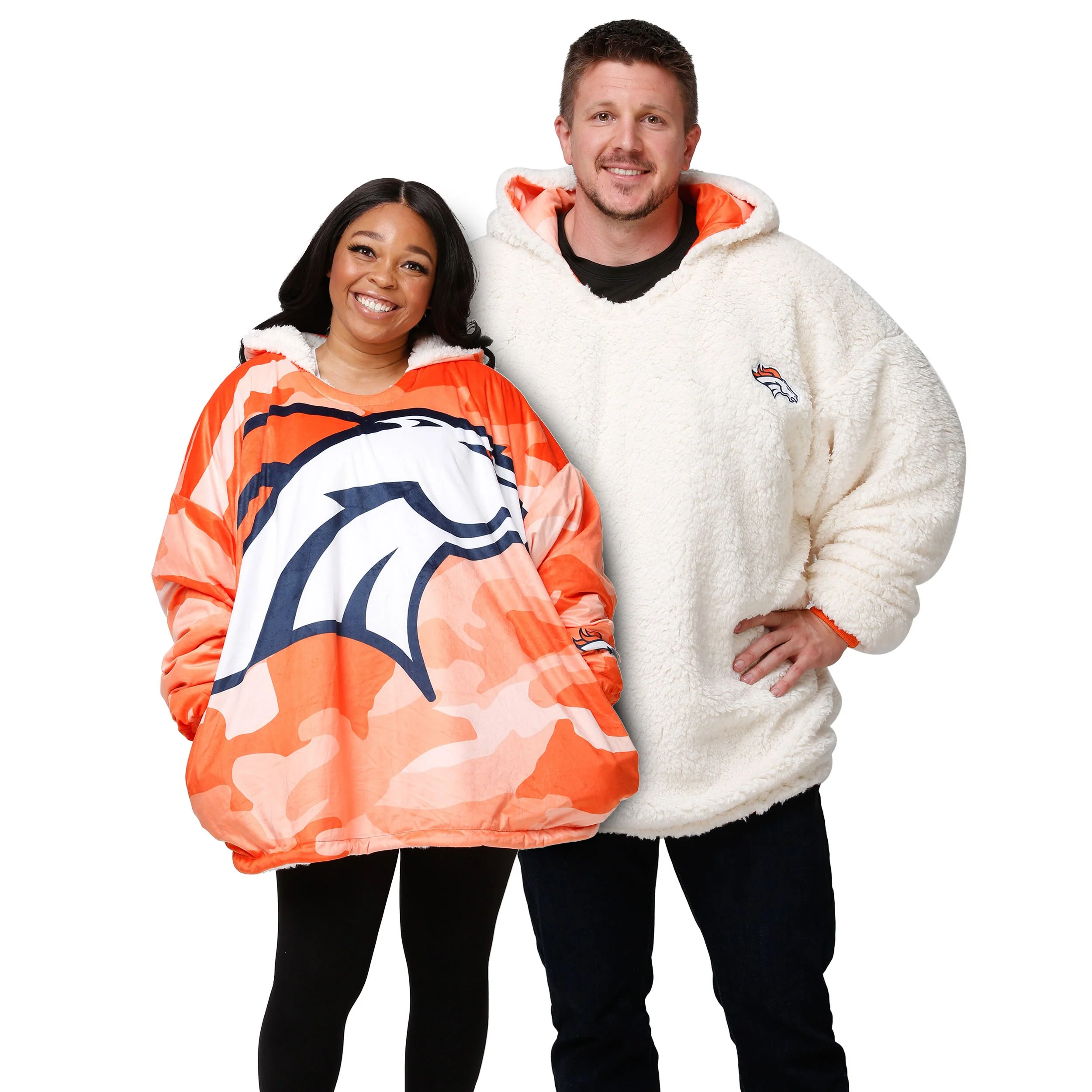 Denver Broncos NFL Reversible Team Color Camo Hoodeez