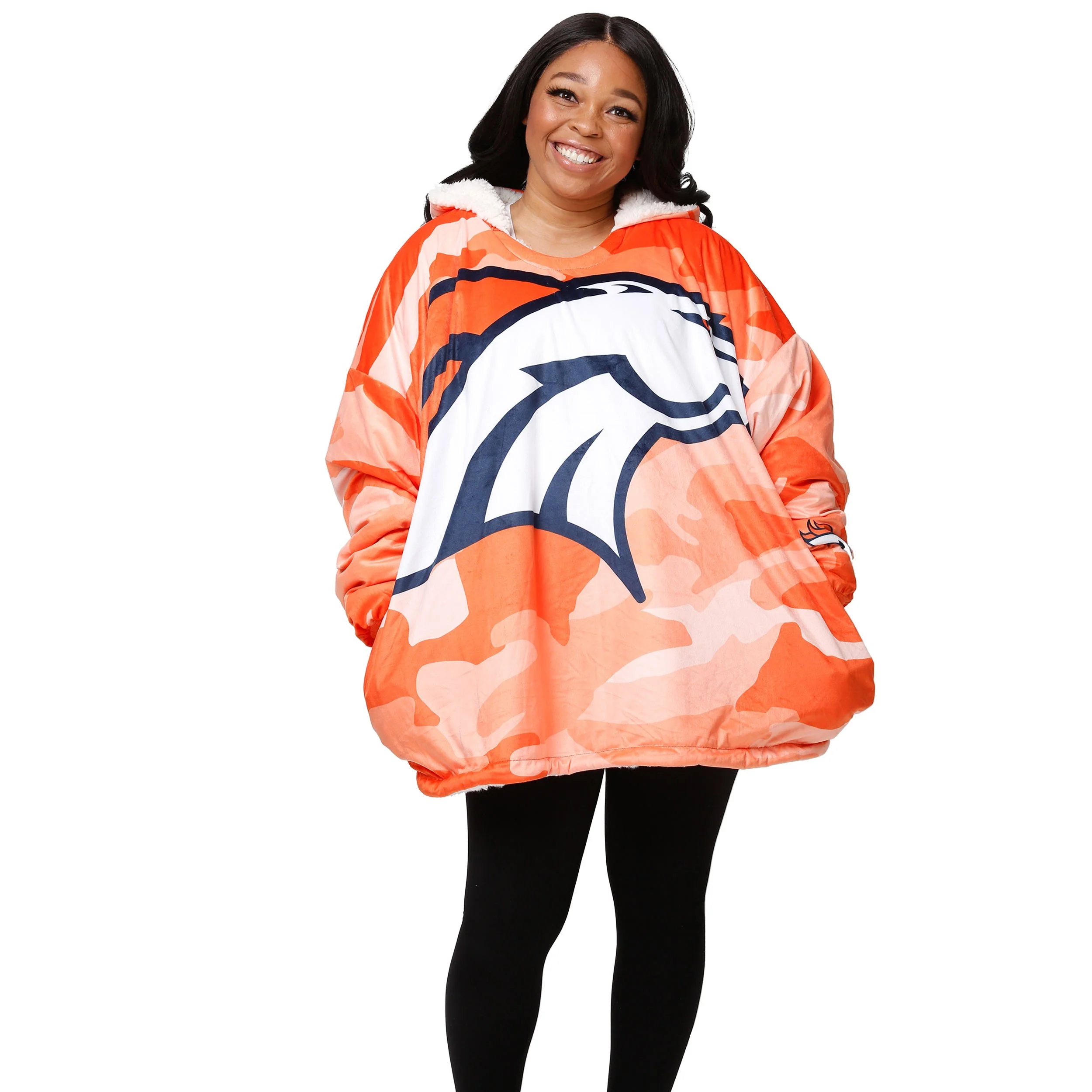 Denver Broncos NFL Reversible Team Color Camo Hoodeez - Image 3