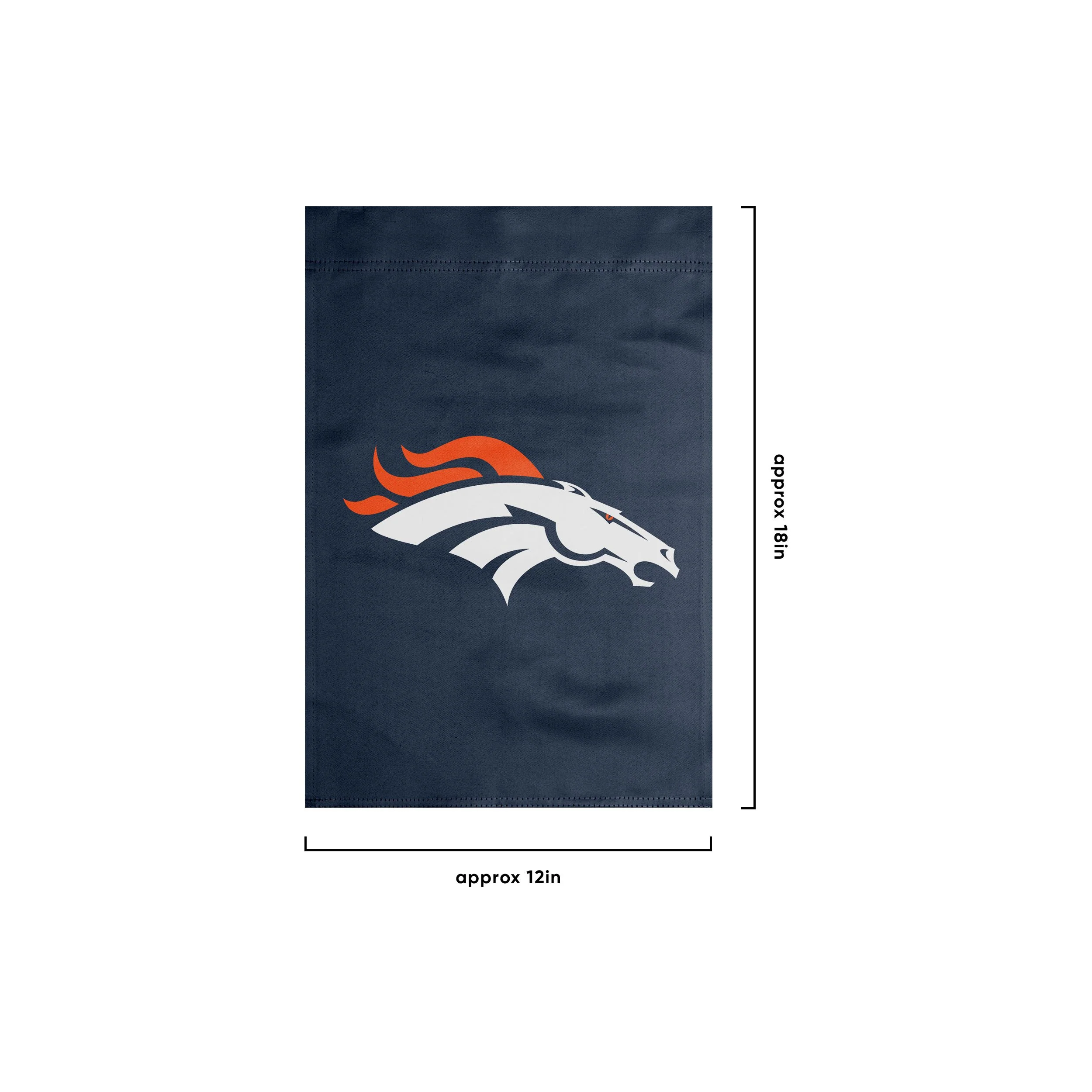 Denver Broncos NFL Solid Garden Flag - Image 3