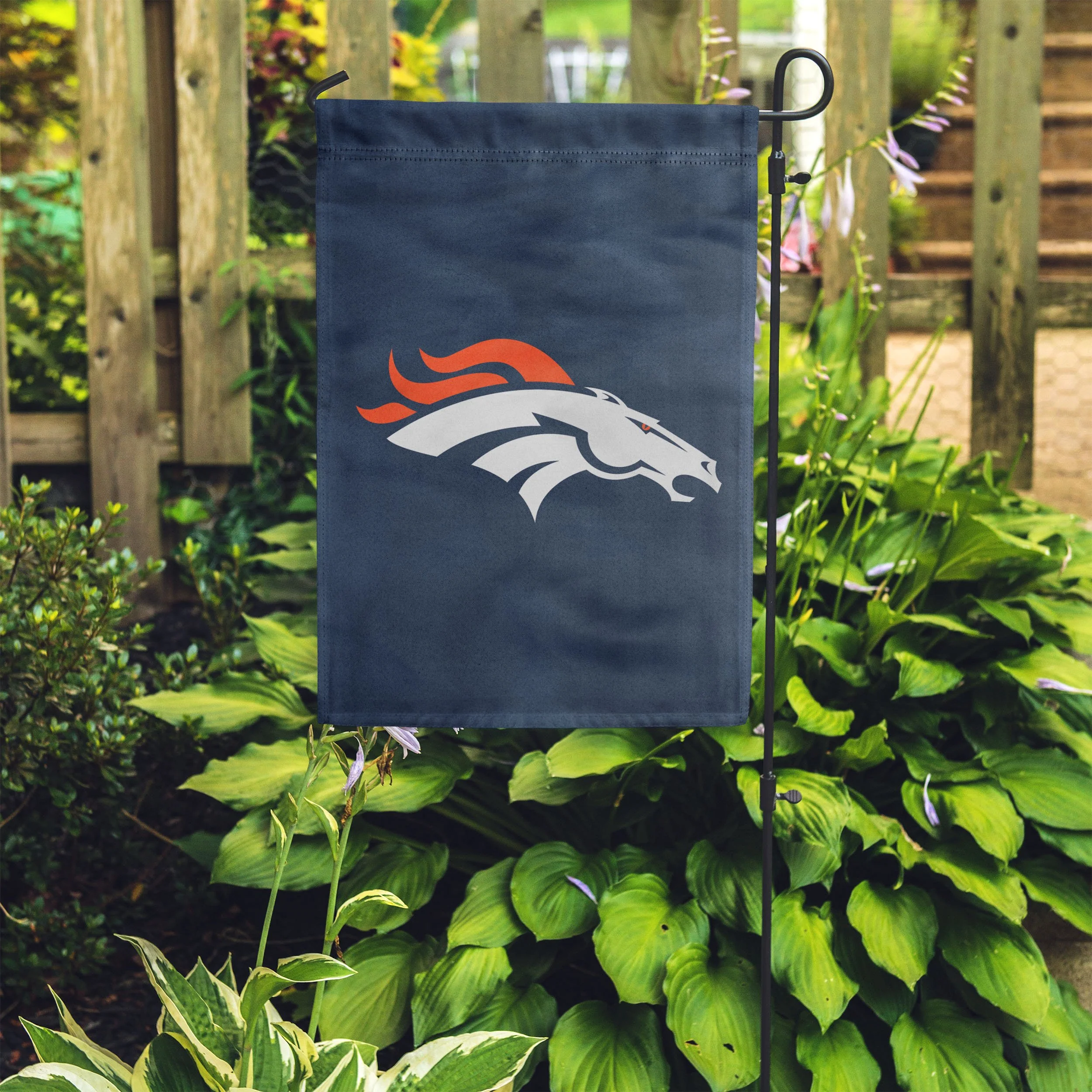 Denver Broncos NFL Solid Garden Flag - Image 4