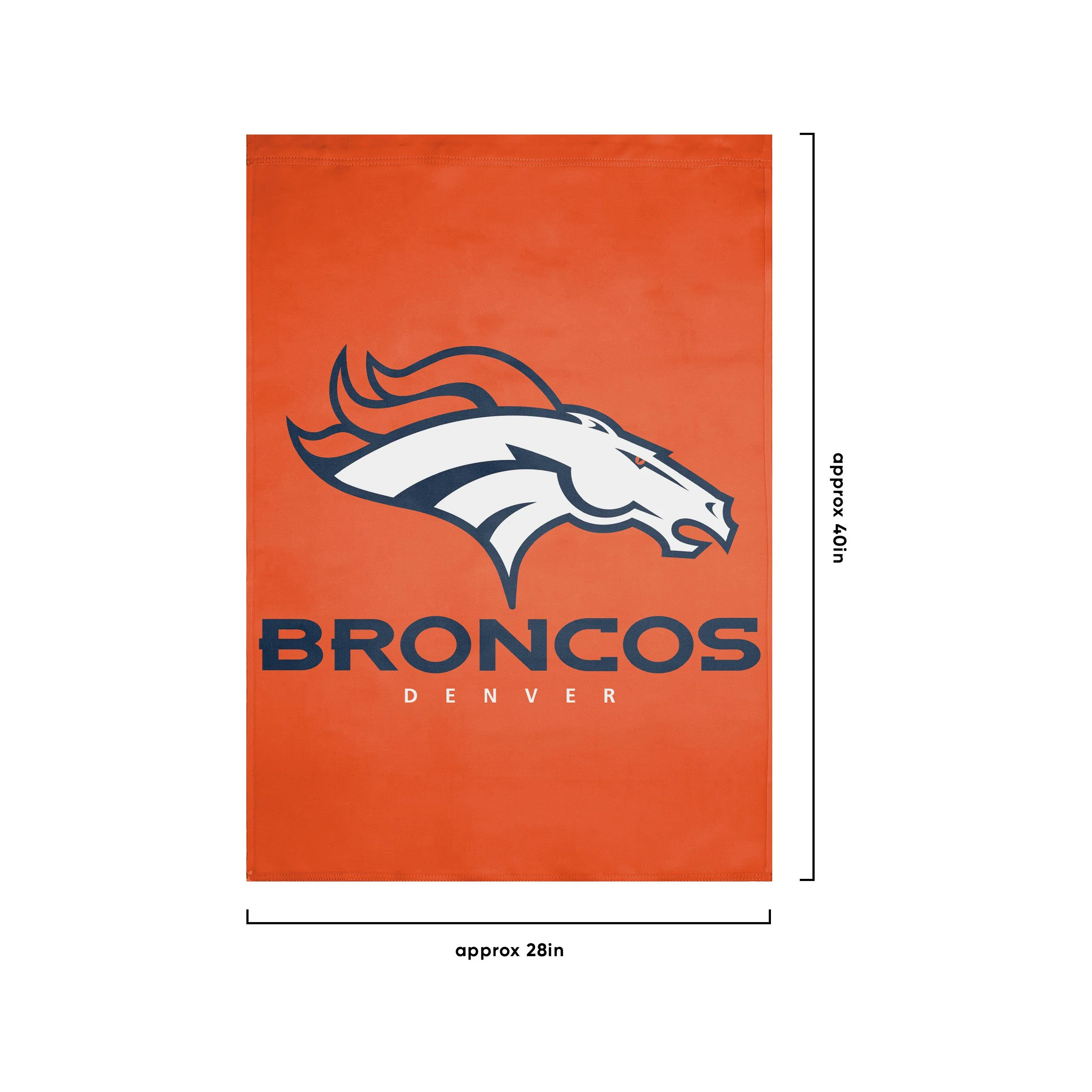 Denver Broncos NFL Solid Vertical Flag - Image 3