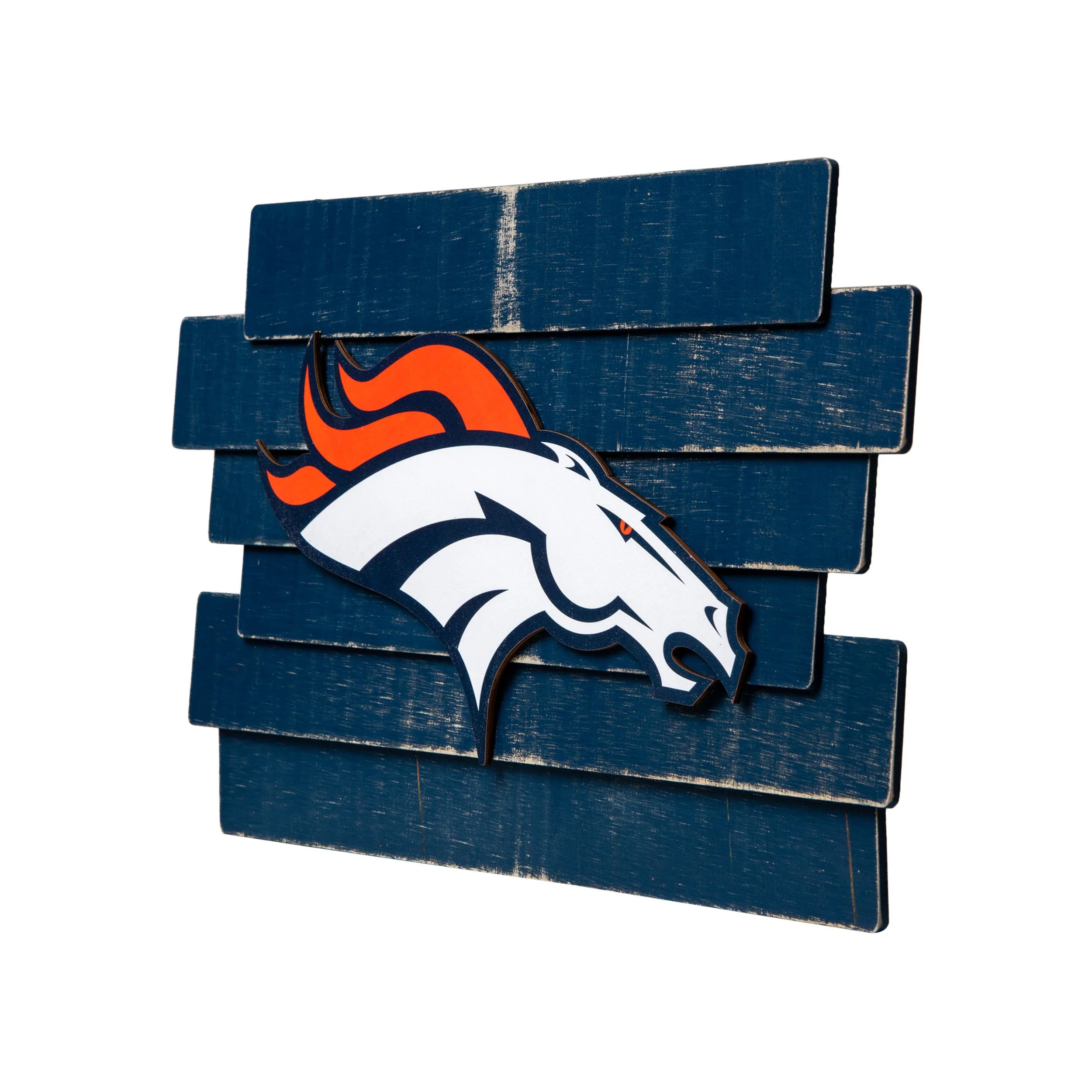 Denver Broncos NFL Staggered Wood Logo Sign - Image 2