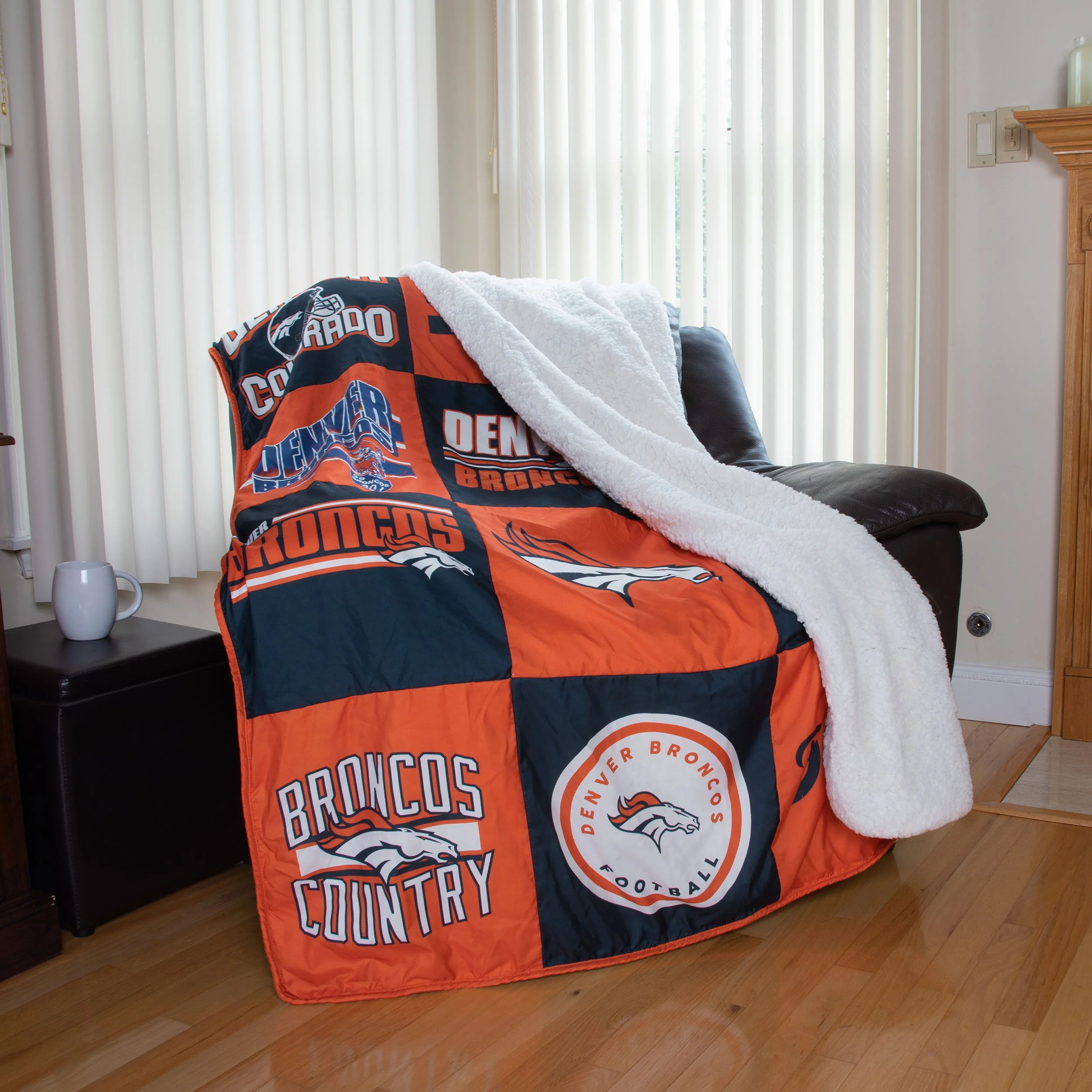 Denver Broncos NFL Team Pride Patches Quilt - Image 2