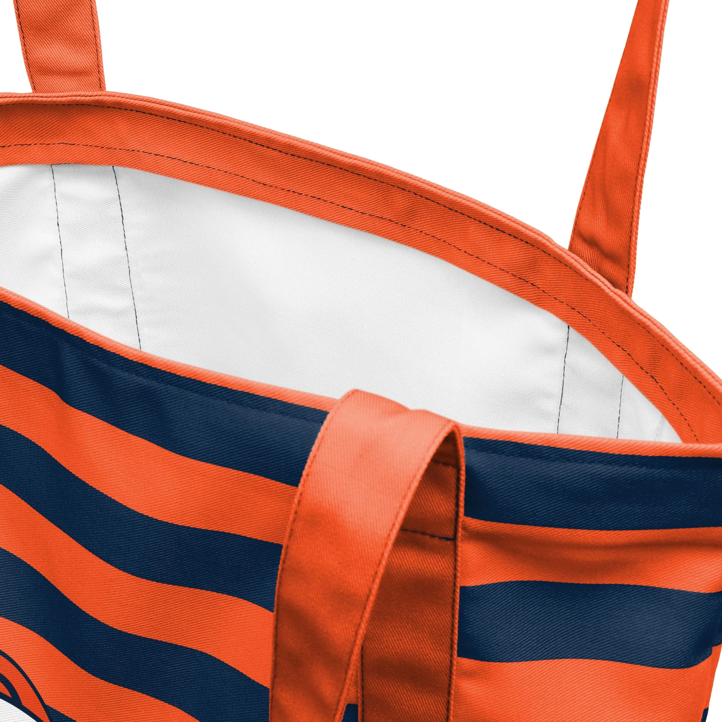 Denver Broncos NFL Team Stripe Canvas Tote Bag - Image 4