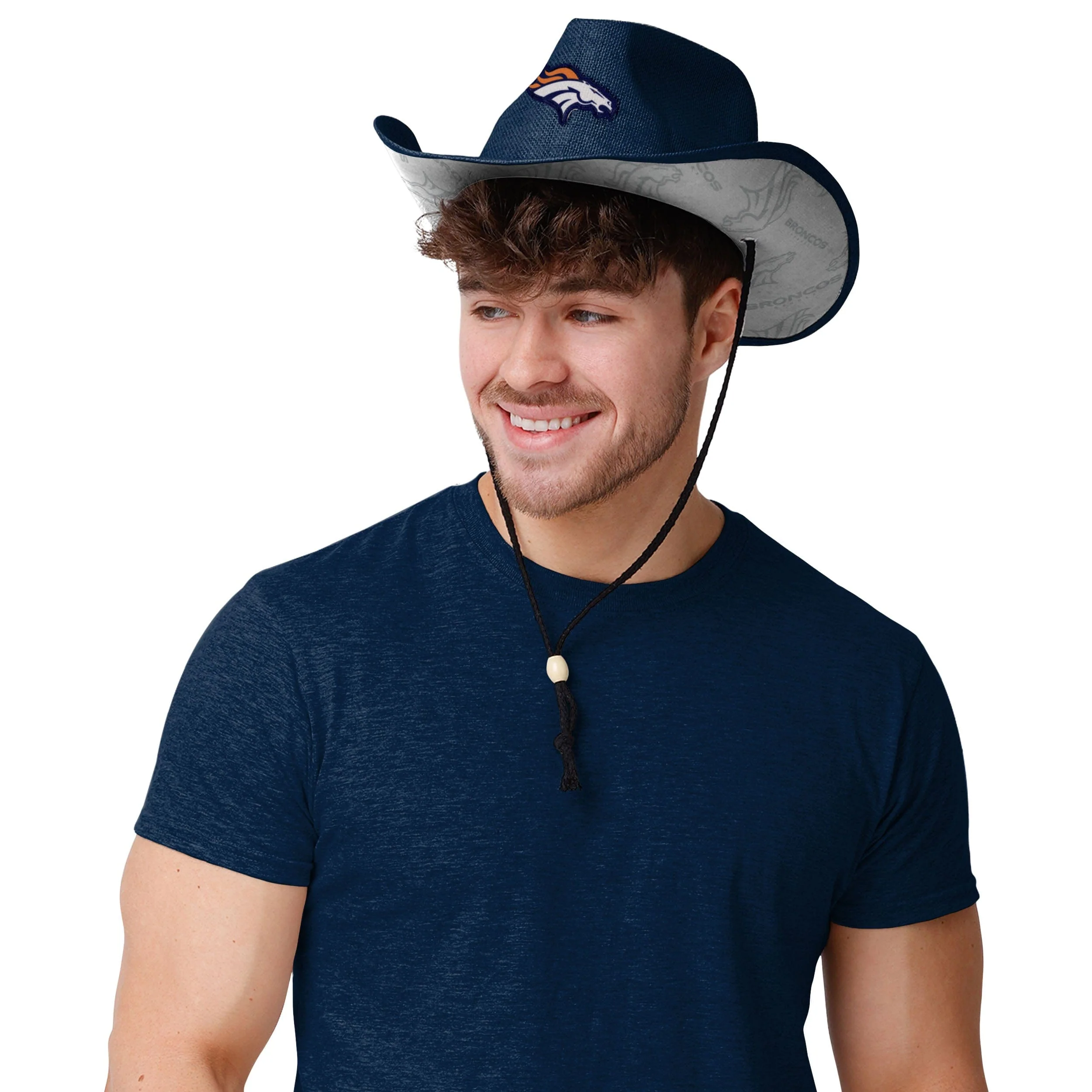 Denver Broncos NFL Team Stripe Cowboy Hat - Image 5