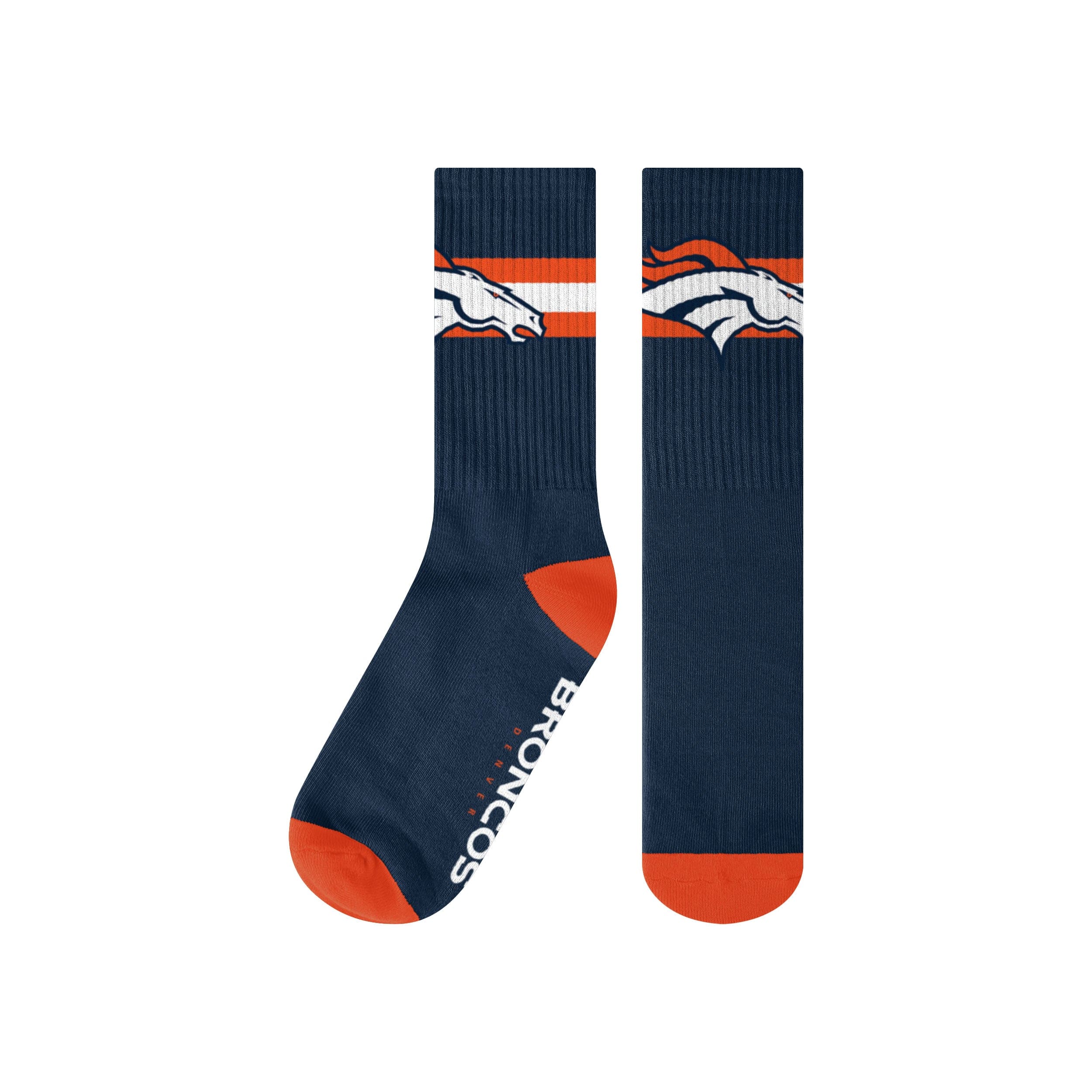 Denver Broncos NFL Team Stripe Crew Socks - Image 2