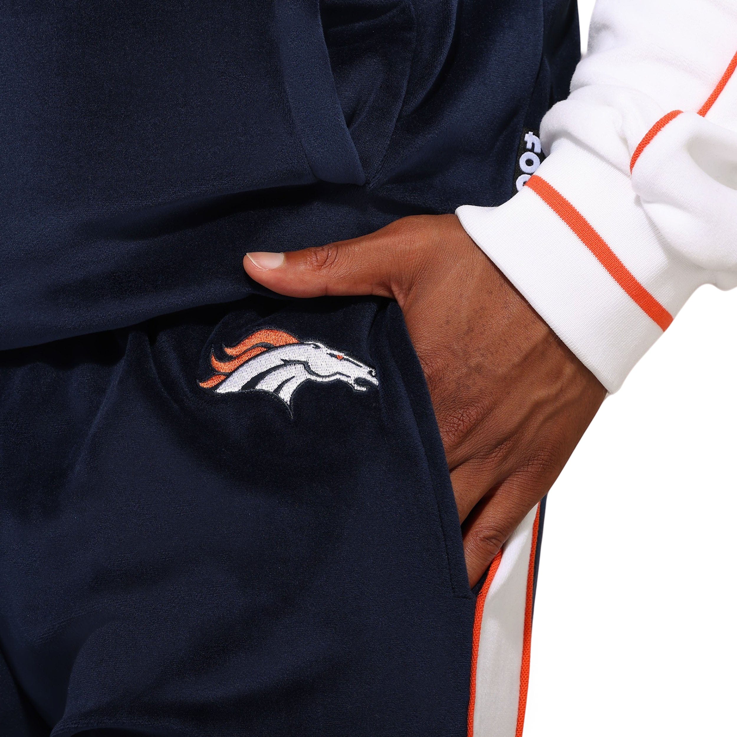 Denver Broncos NFL Two Tone Velour Pants - Image 3