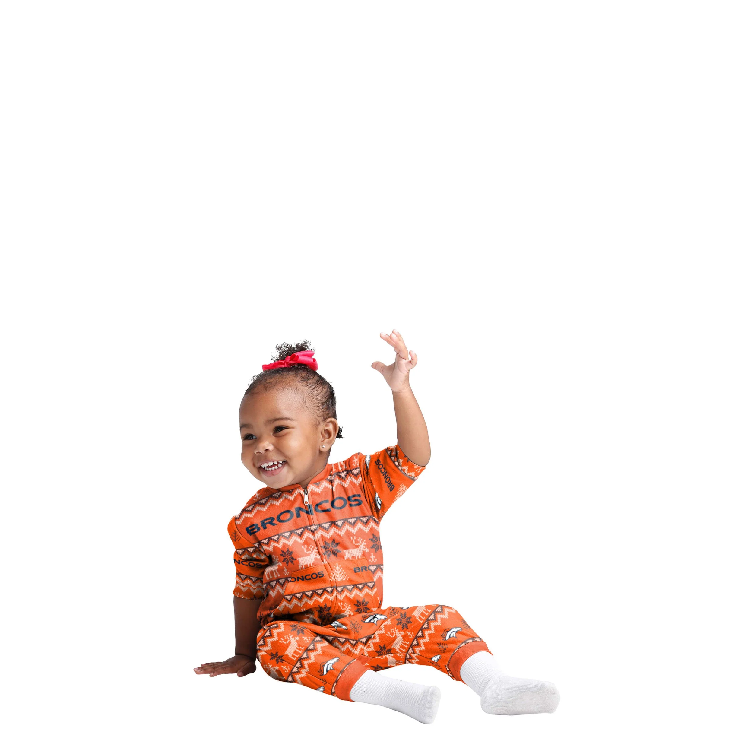 Denver Broncos NFL Ugly Pattern Family Holiday Pajamas - Image 2
