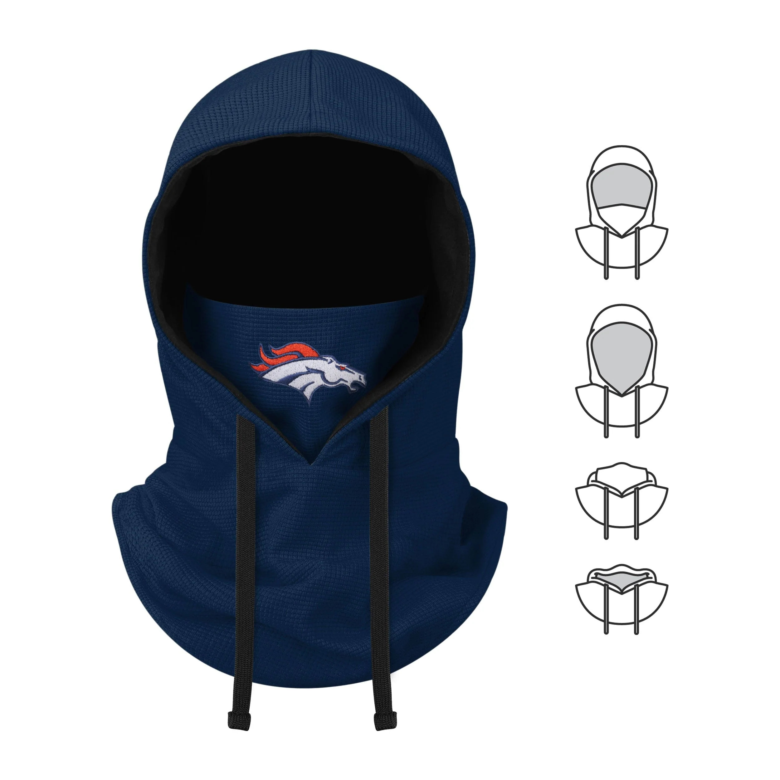 Denver Broncos NFL Waffle Drawstring Hooded Gaiter - Image 5