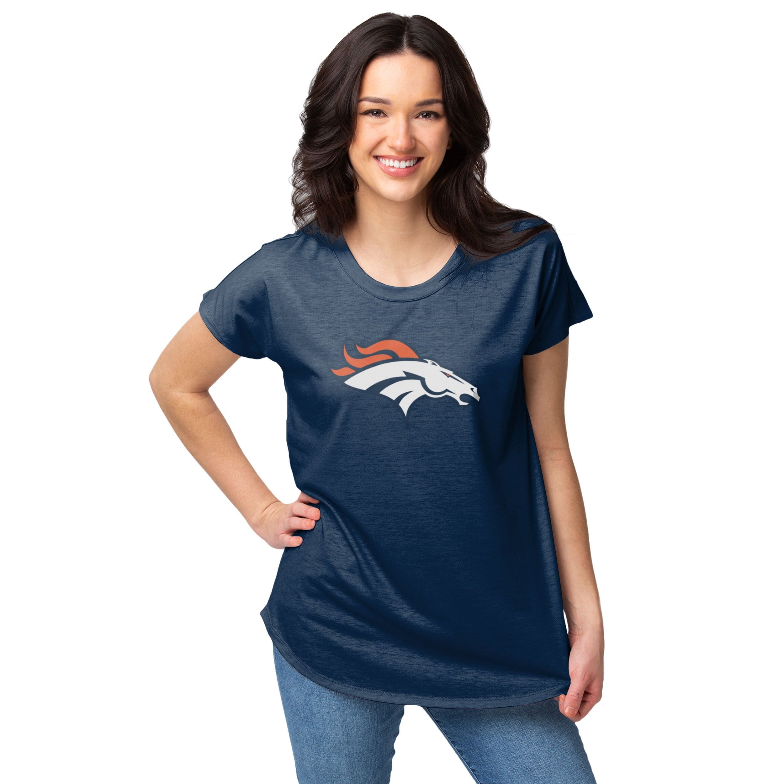 Denver Broncos NFL Womens Big Logo Tunic Top