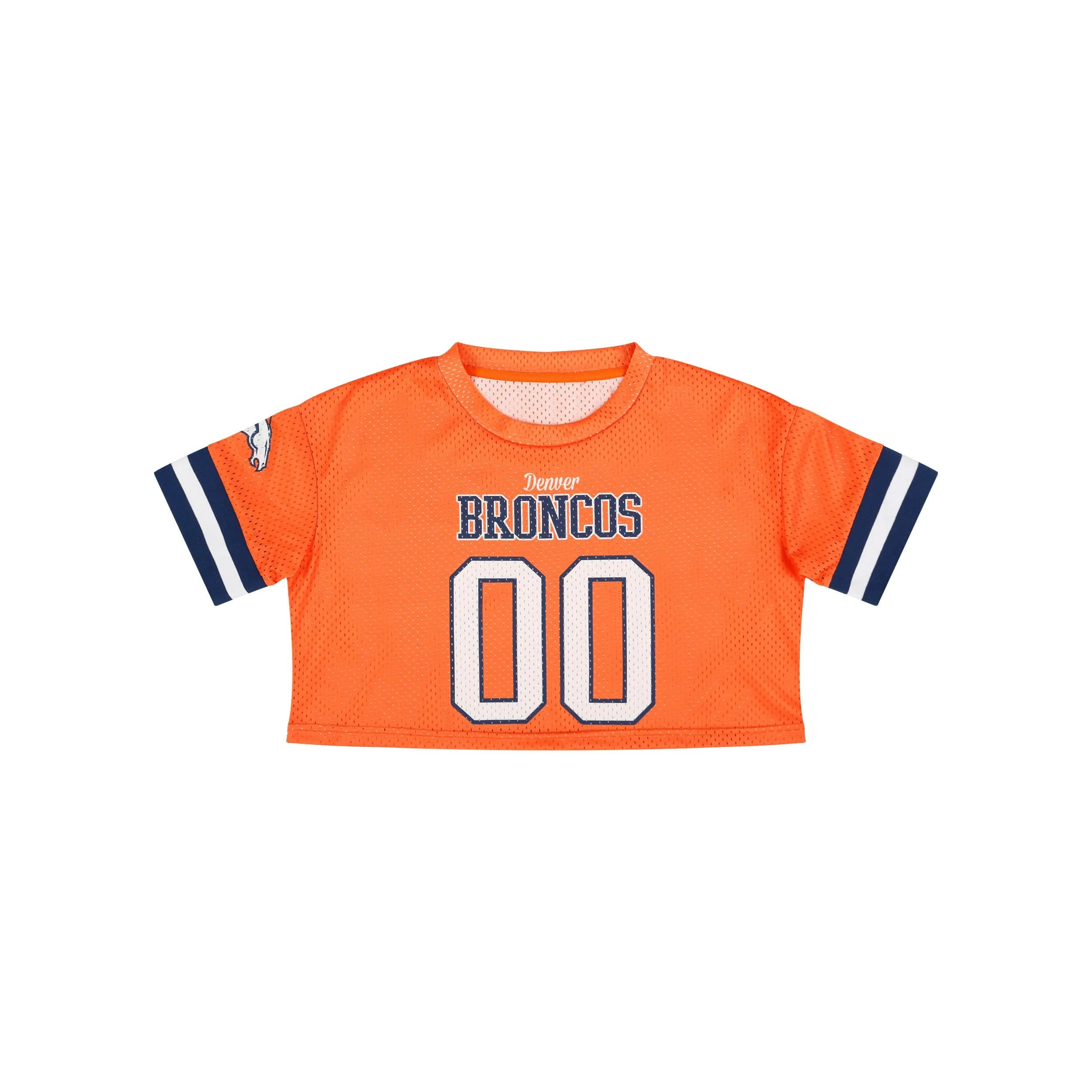 Denver Broncos NFL Womens Gameday Mesh Crop Top - Image 3