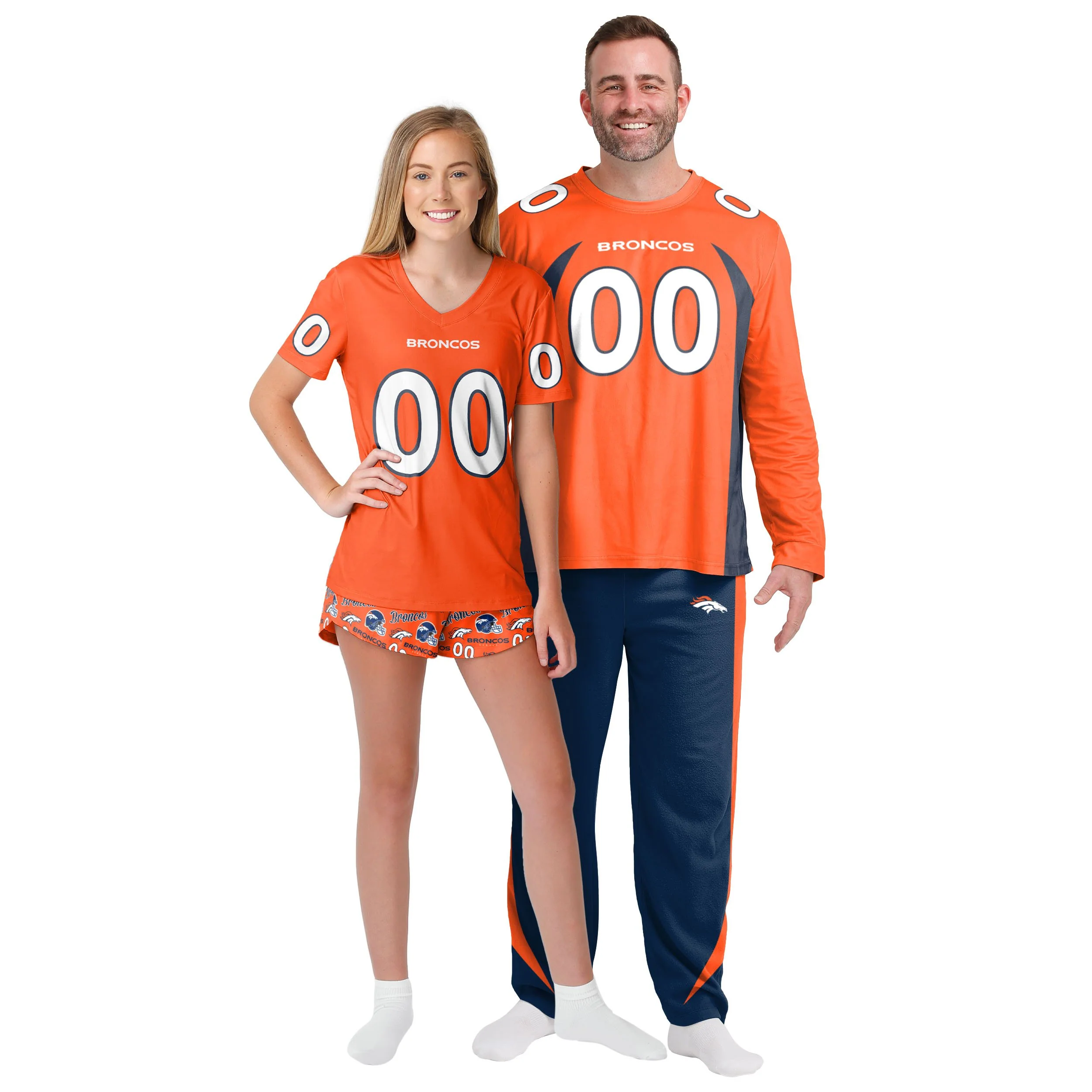 Denver Broncos NFL Womens Gameday Ready Pajama Set - Image 3