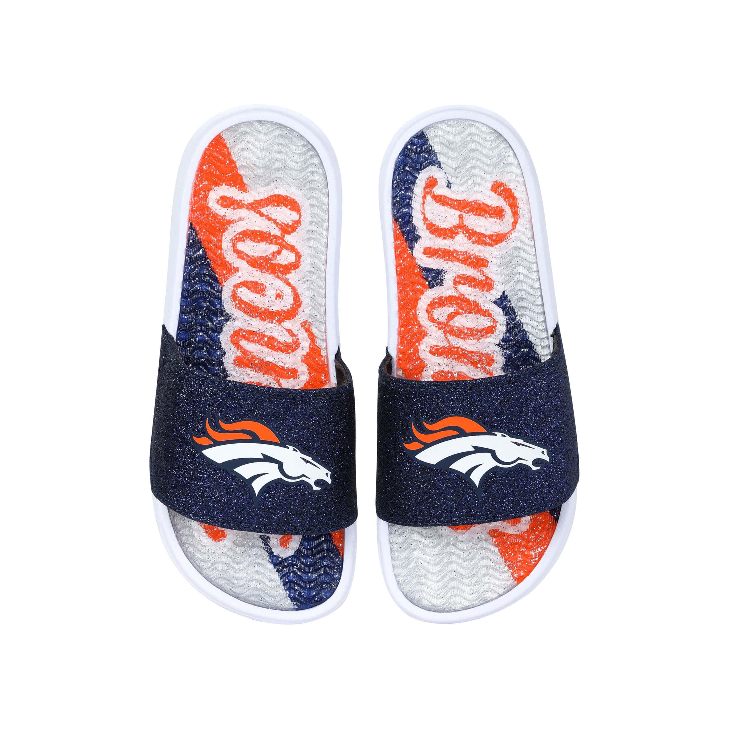 Denver Broncos NFL Womens Glitter Gel Slide - Image 3