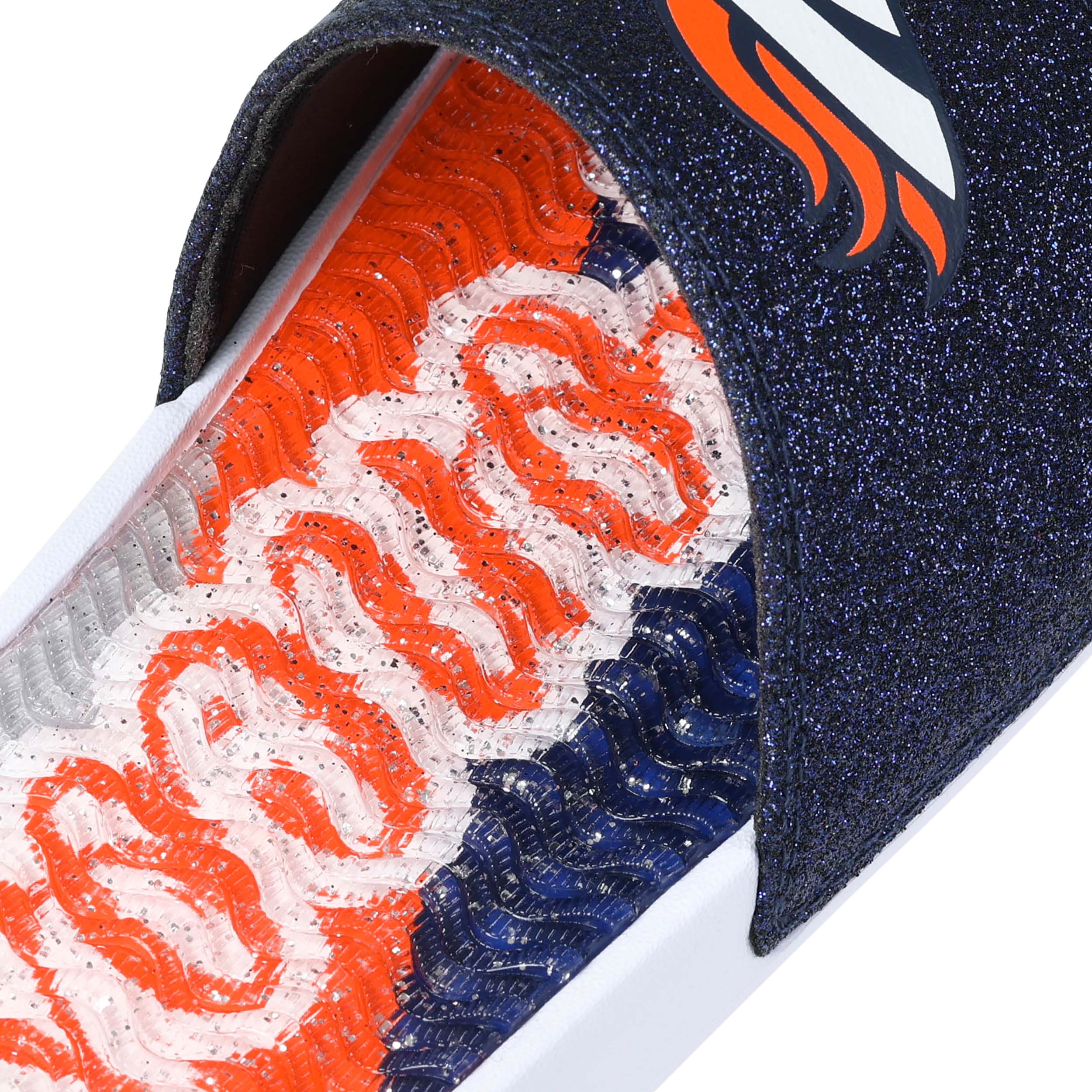 Denver Broncos NFL Womens Glitter Gel Slide - Image 4