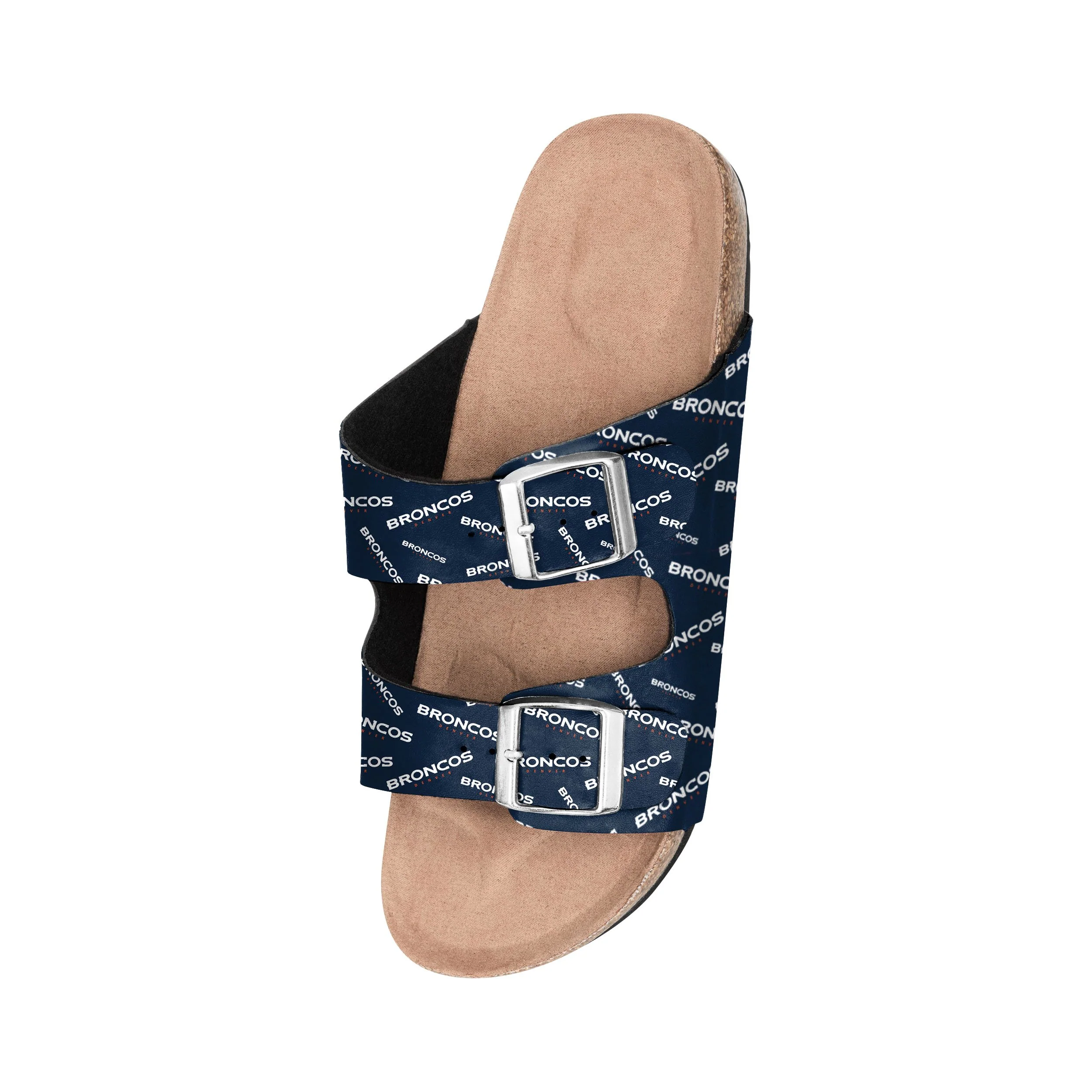 Denver Broncos NFL Womens Mini Print Double Buckle Sandal - Image 3
