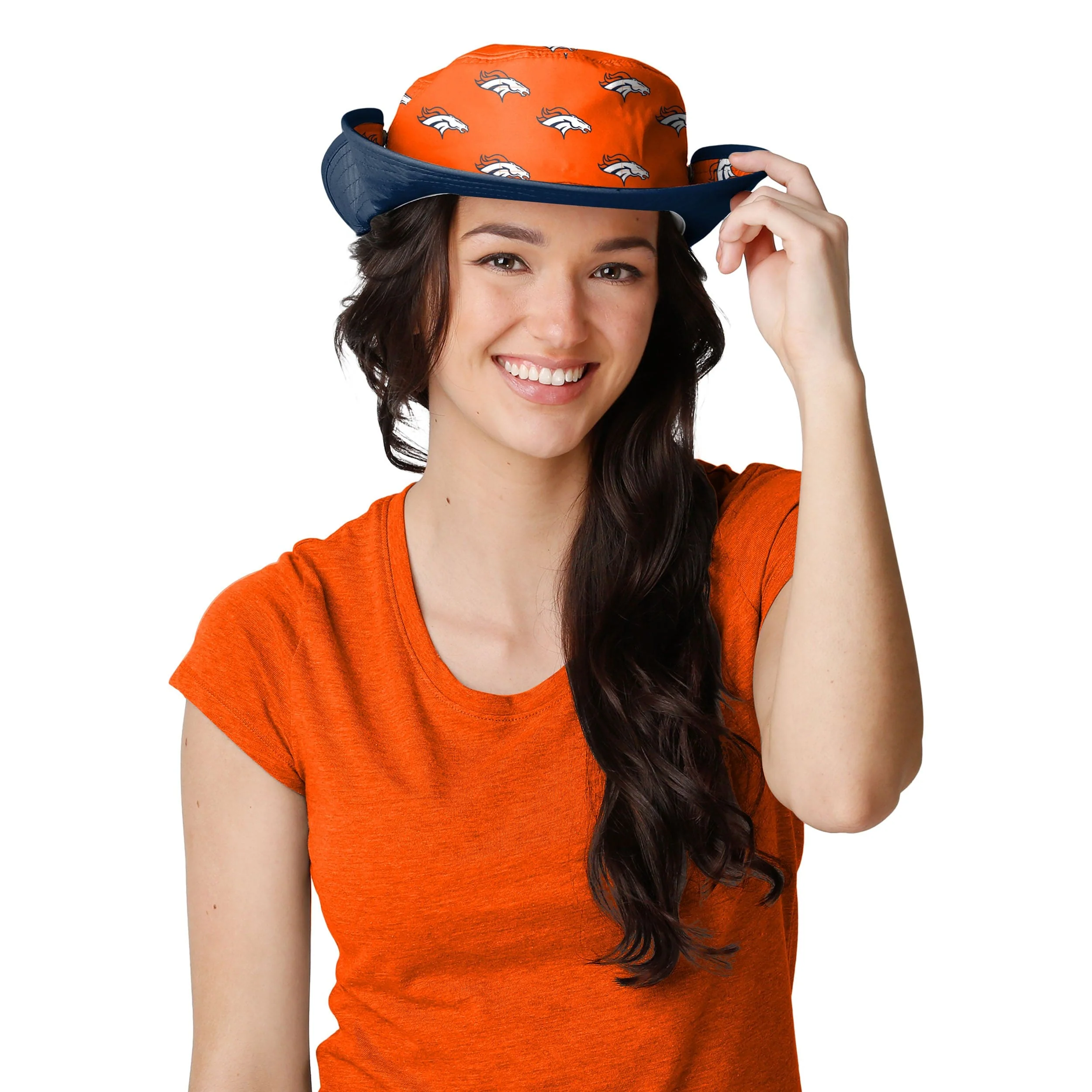Denver Broncos NFL Womens Mini Print Hybrid Boonie Hat - Image 4