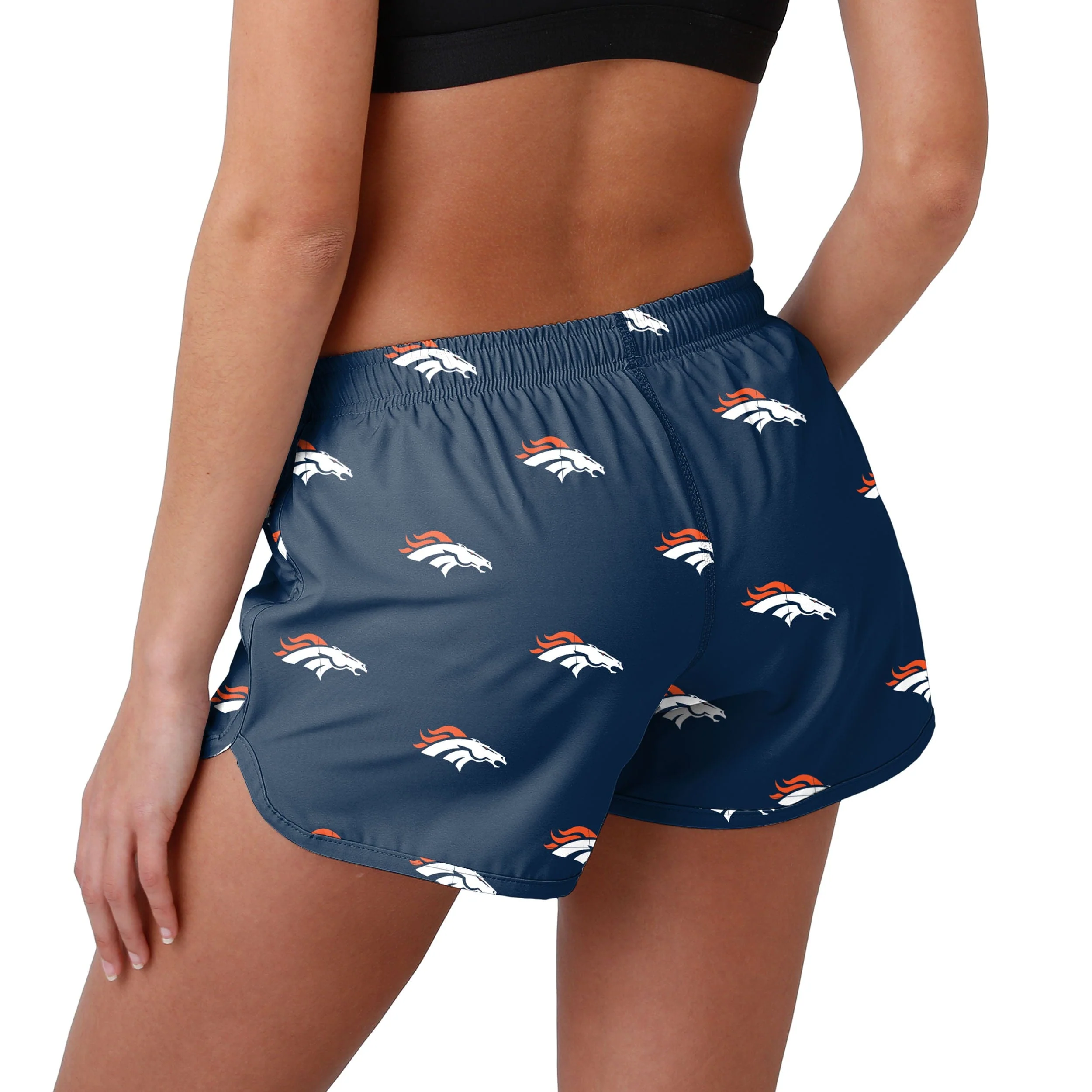 Denver Broncos NFL Womens Mini Print Running Shorts - Image 2