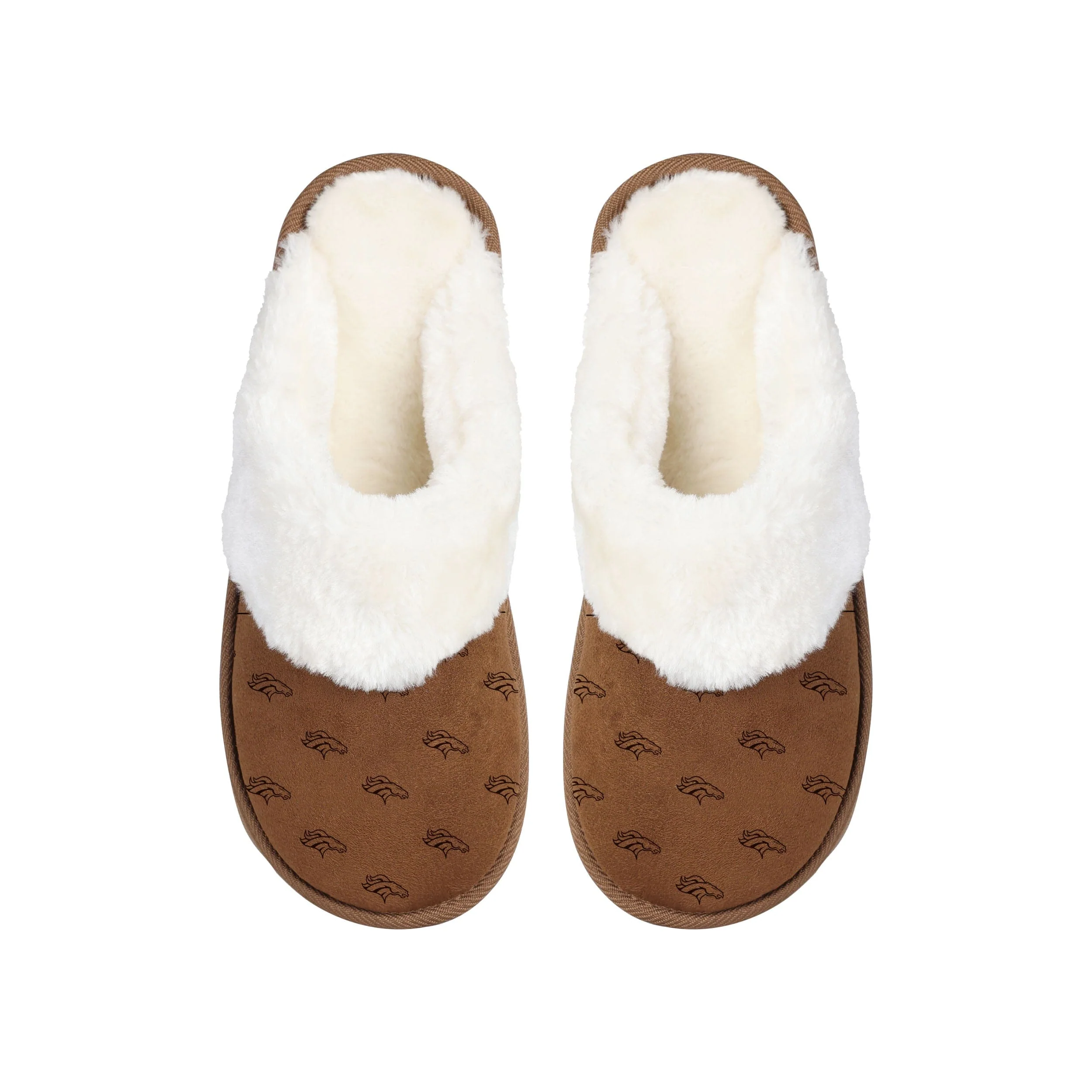 Denver Broncos NFL Womens Repeat Logo Moccasin Slippers - Image 3