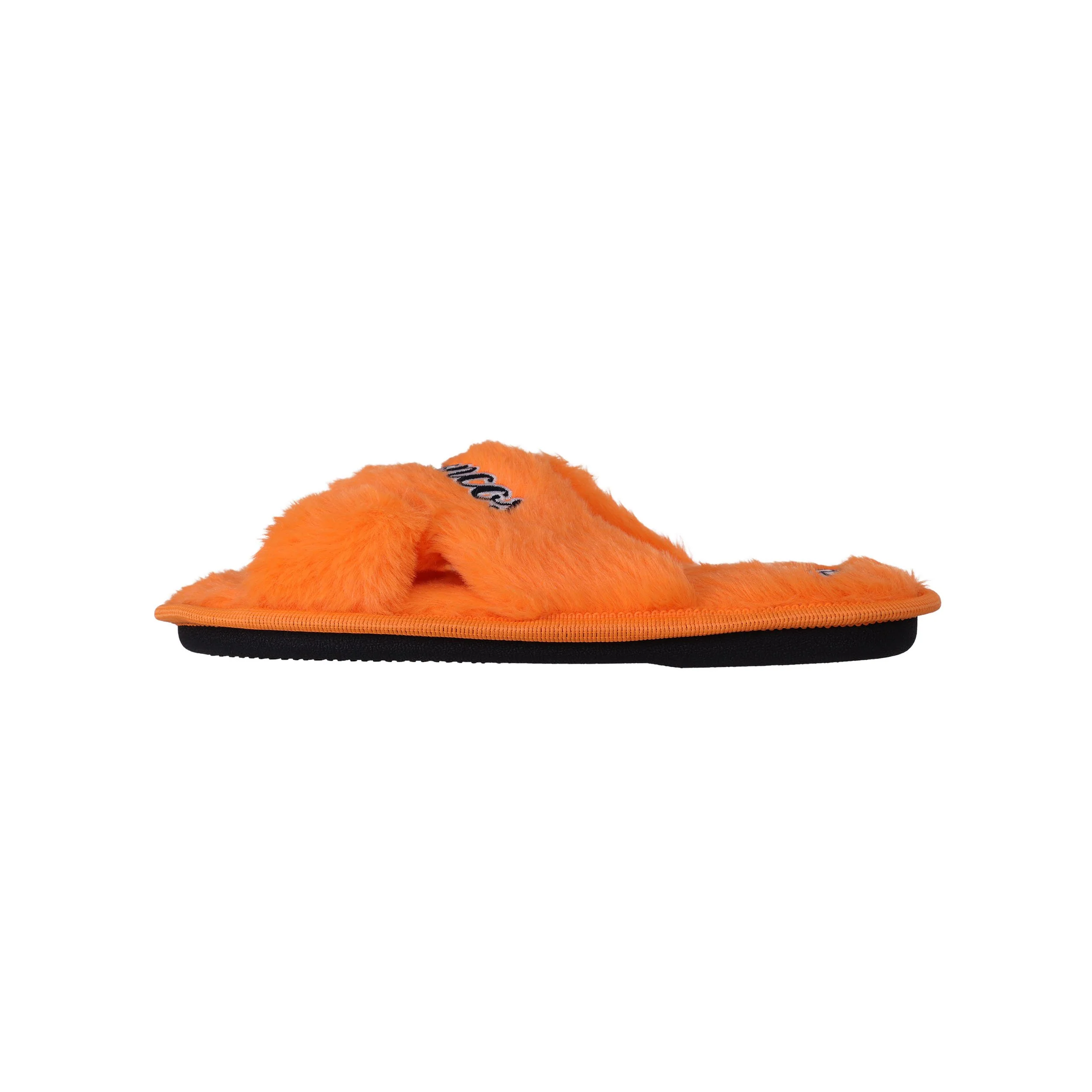 Denver Broncos NFL Womens Script Wordmark Fur Cross Slide - Image 4