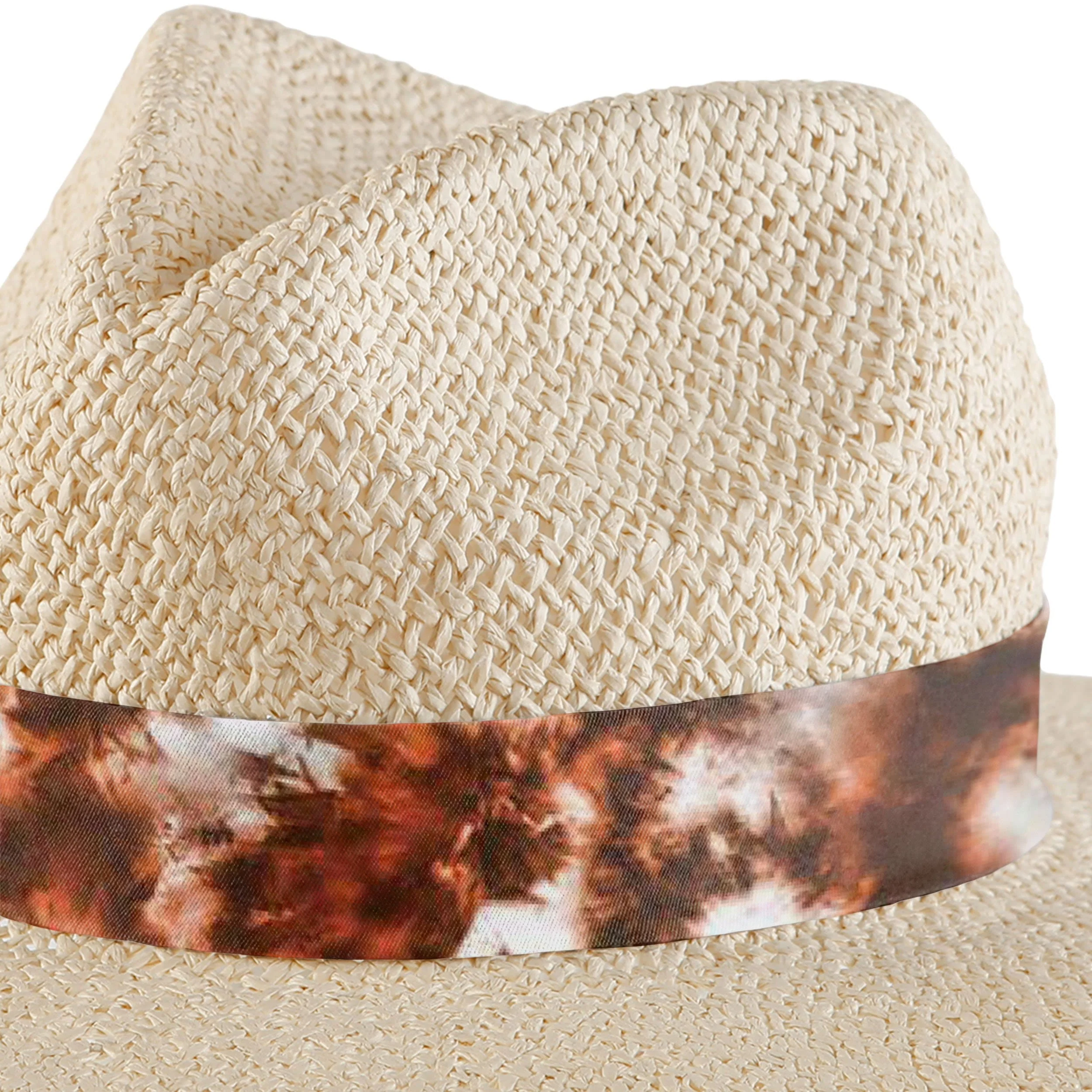 Denver Broncos NFL Womens Tie-Dye Ribbon Straw Hat - Image 3